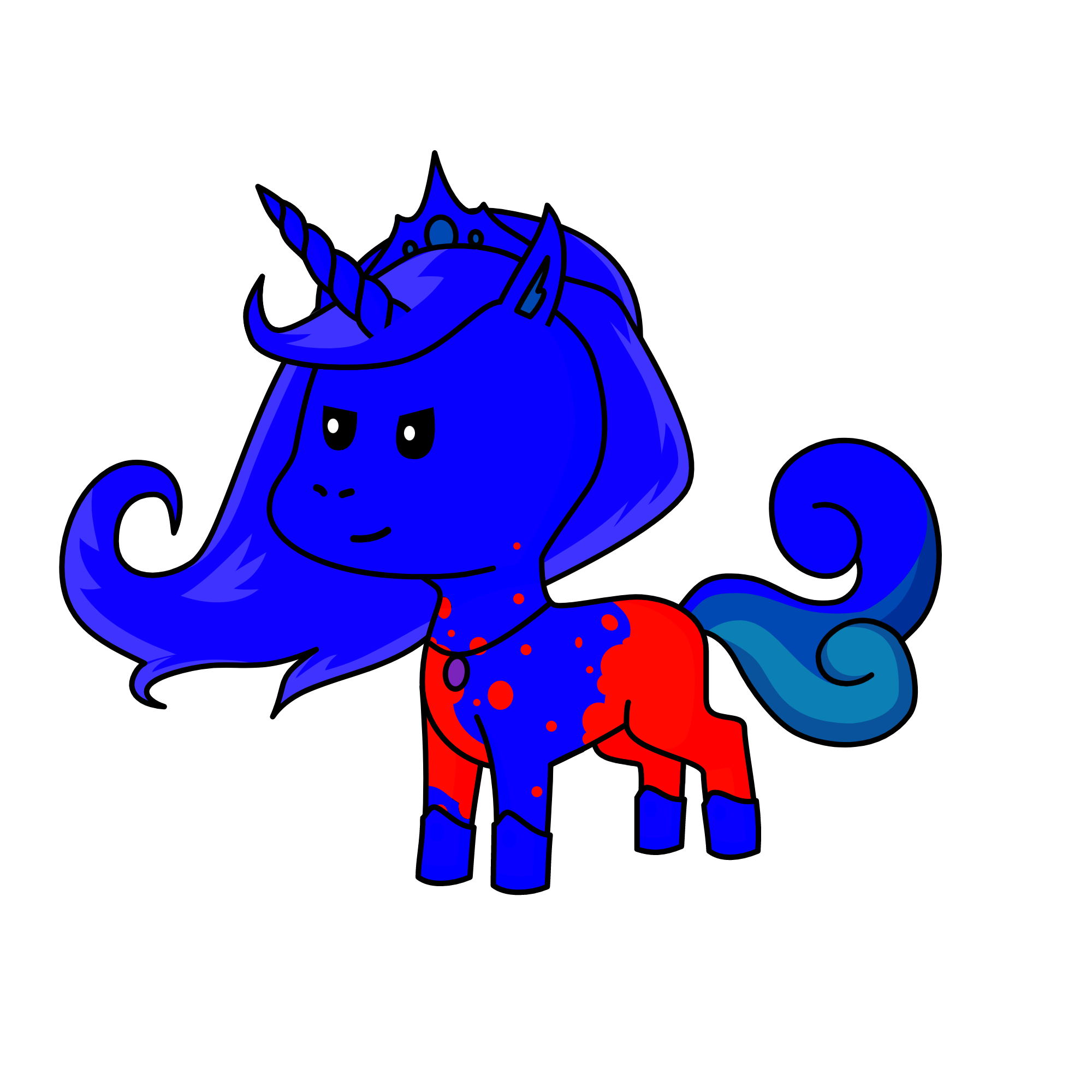 furius princess luna, the unicorn