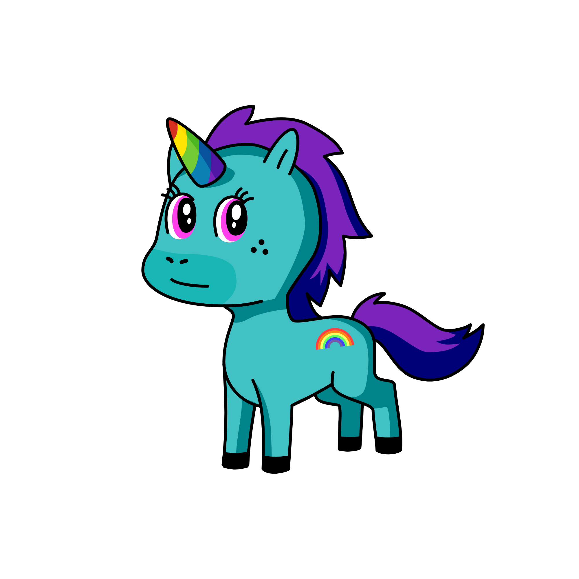 RAINBOW DASH, the unicorn