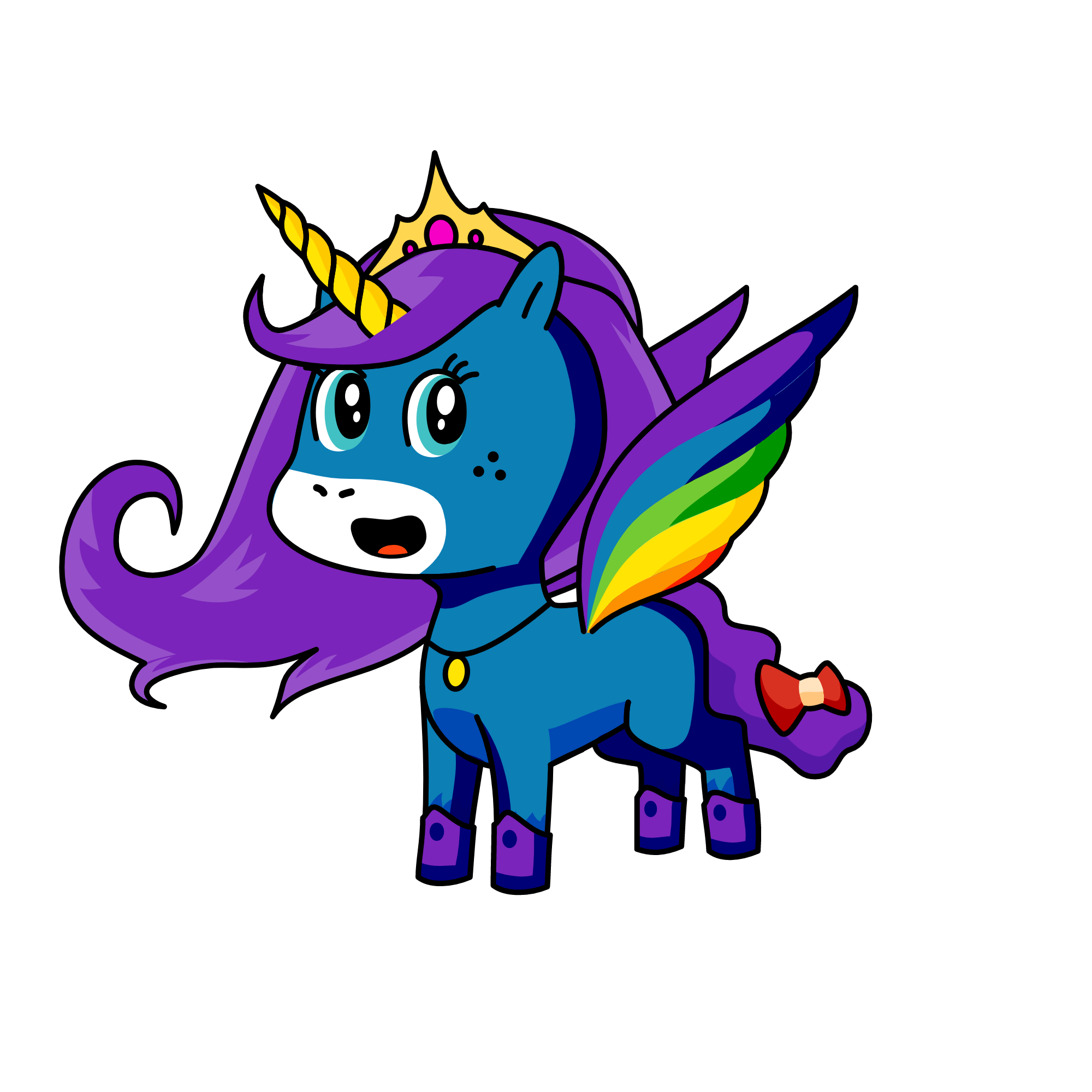 Rainbow, the unicorn