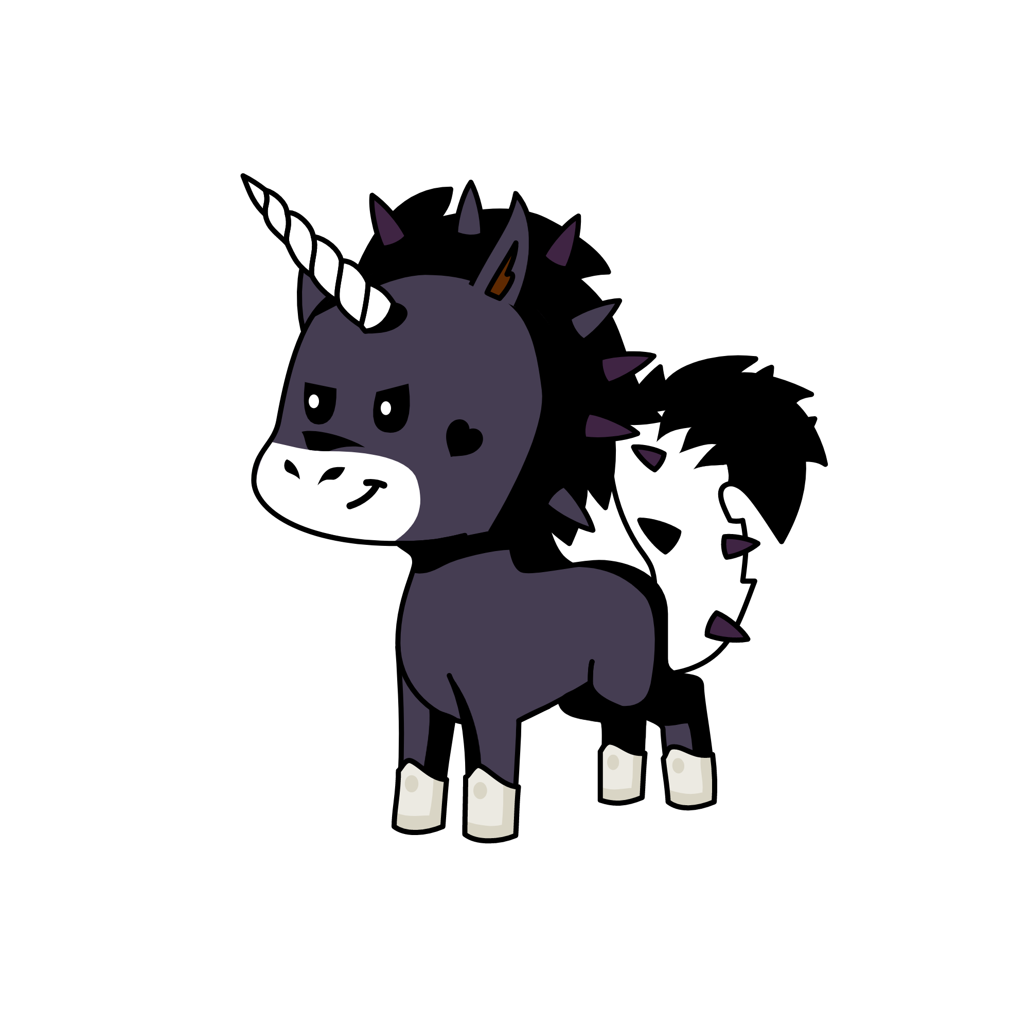The demon, the unicorn