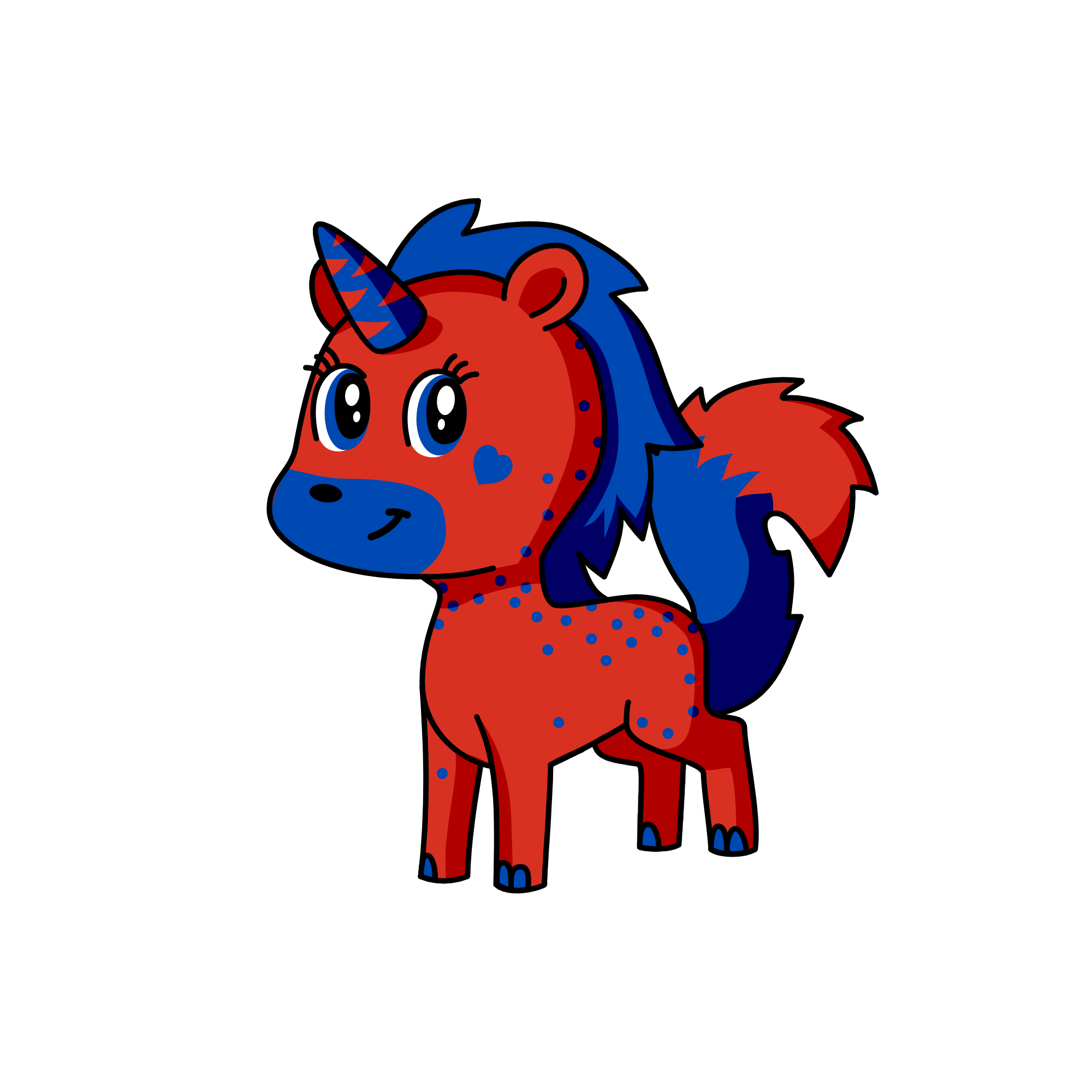 Blue Rainbow, the unicorn