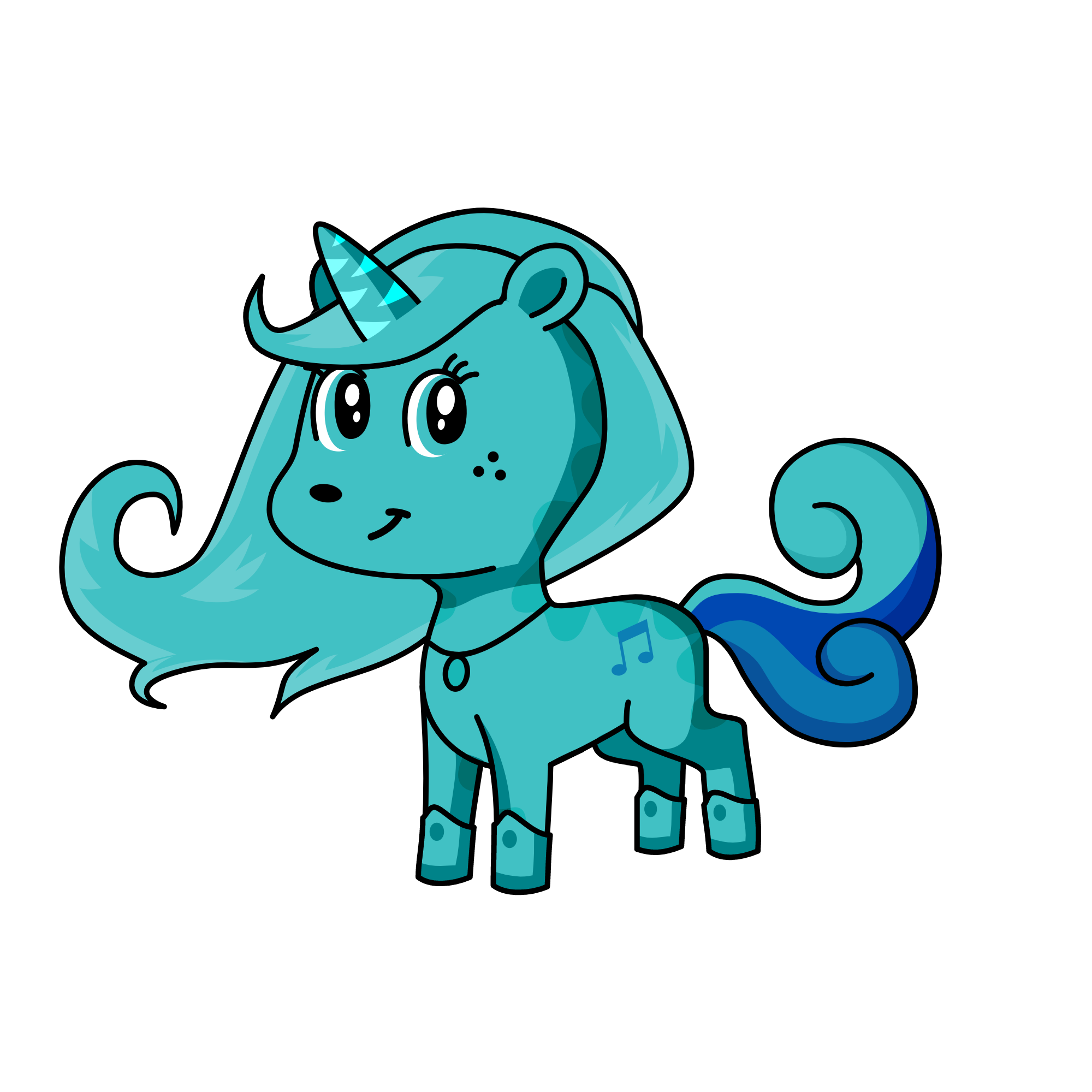 snowy, the unicorn