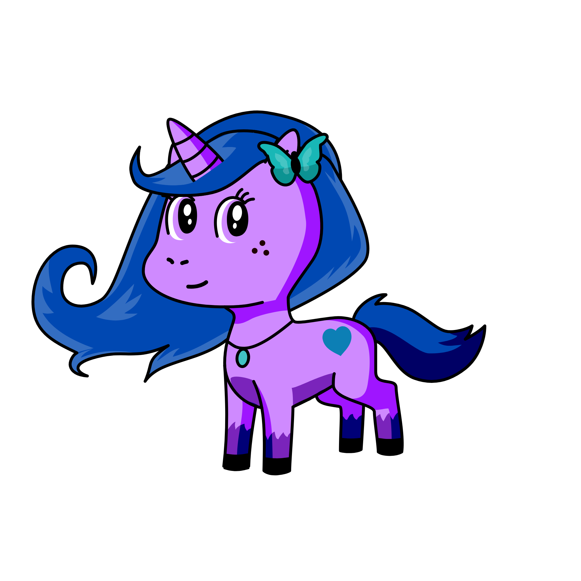 Violet, the unicorn