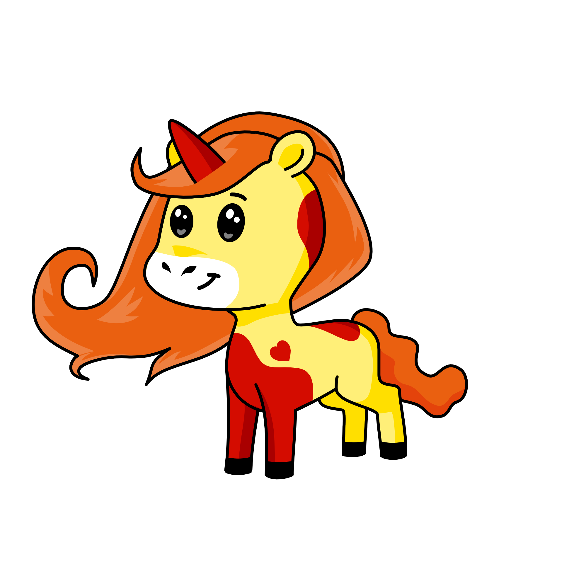 Peachy, the unicorn