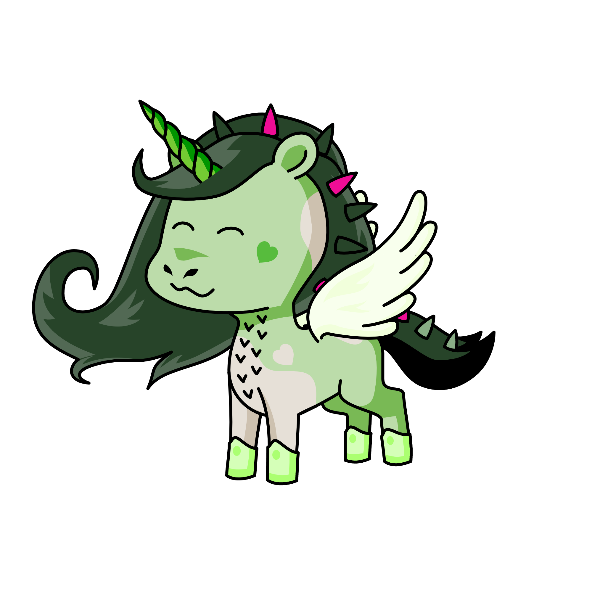 Green Lace, the unicorn