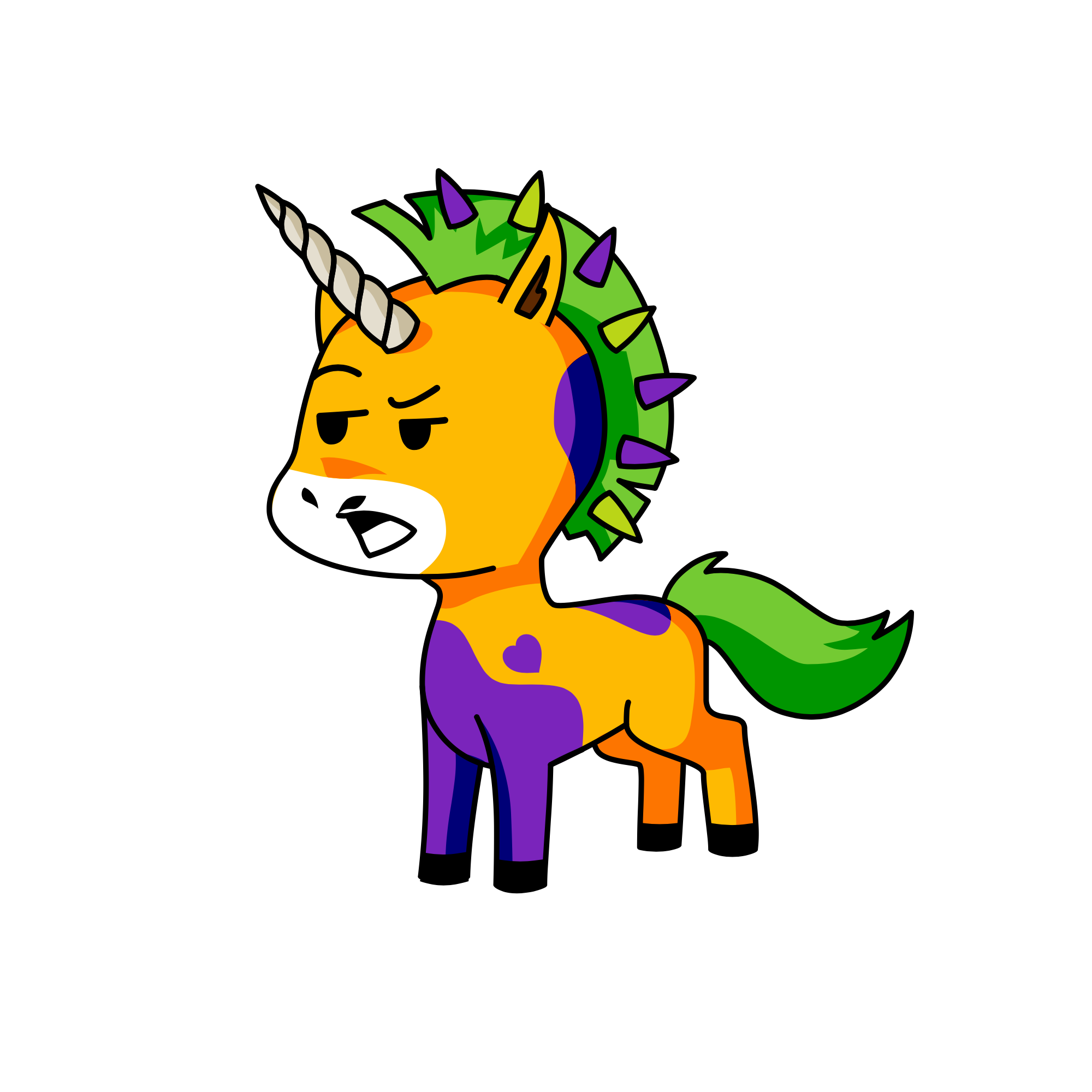 Halloweenie, the unicorn