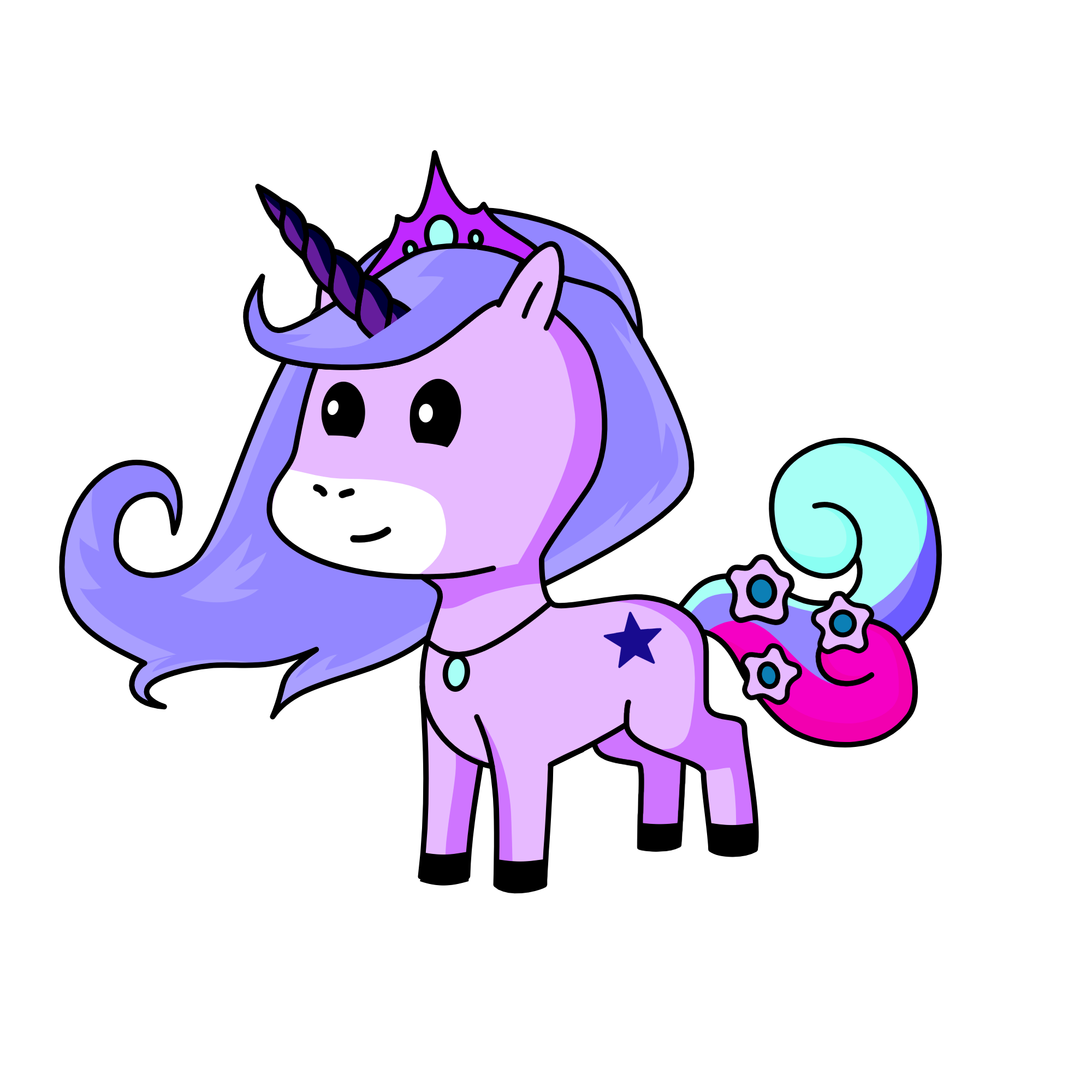 staring, the unicorn