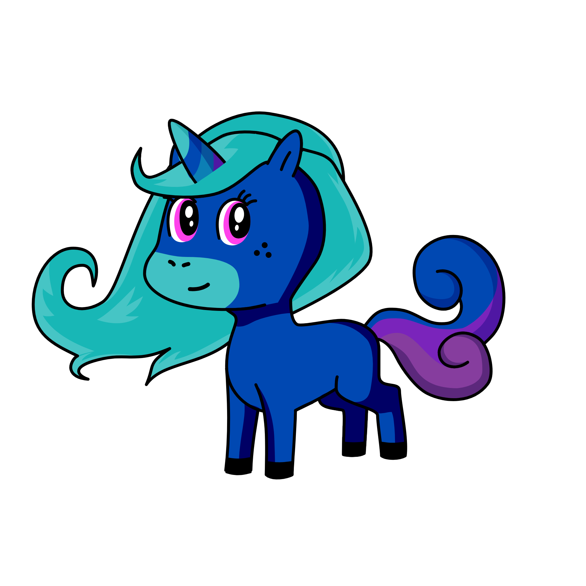 moonlight, the unicorn