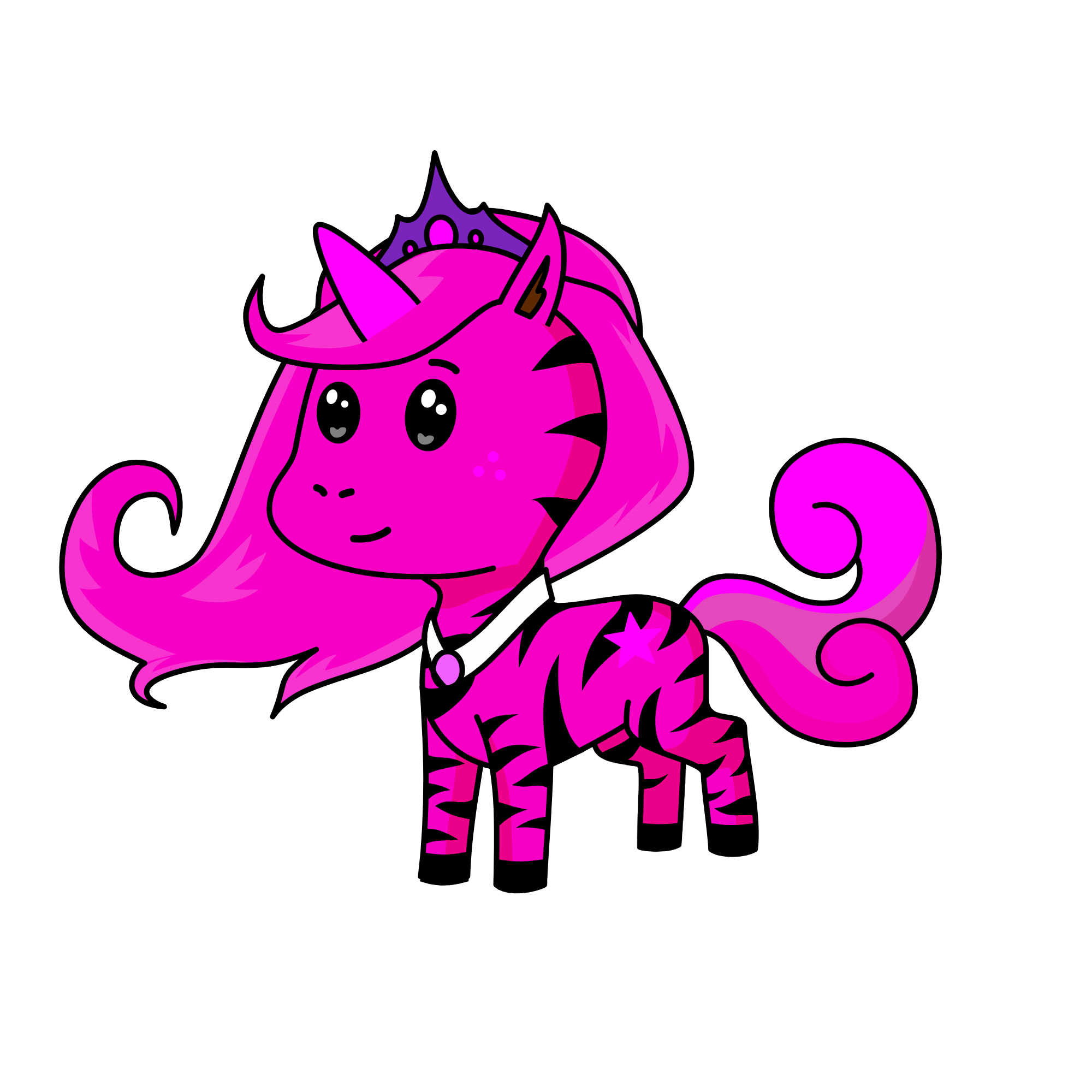pink tiger, the unicorn