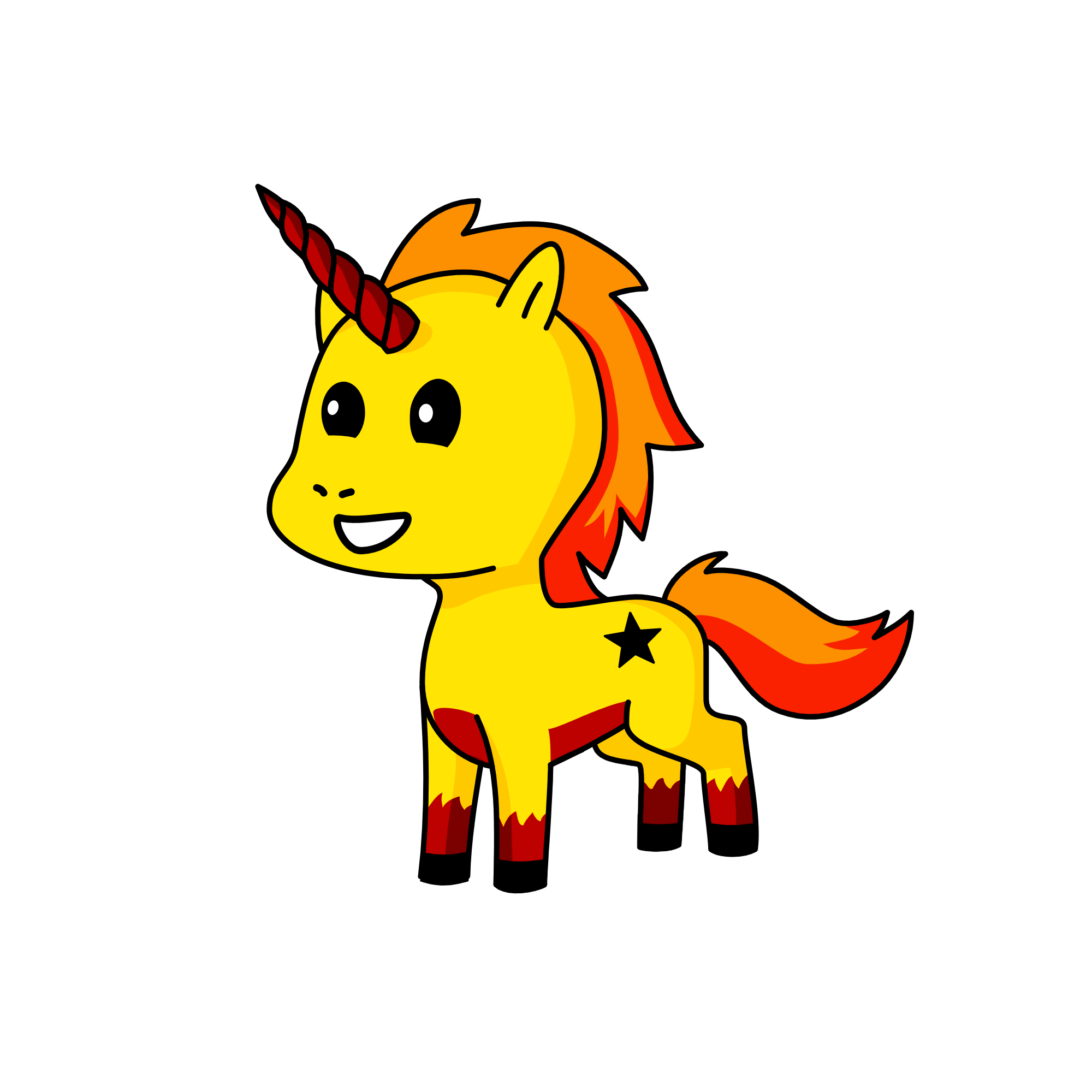 Flame, the unicorn