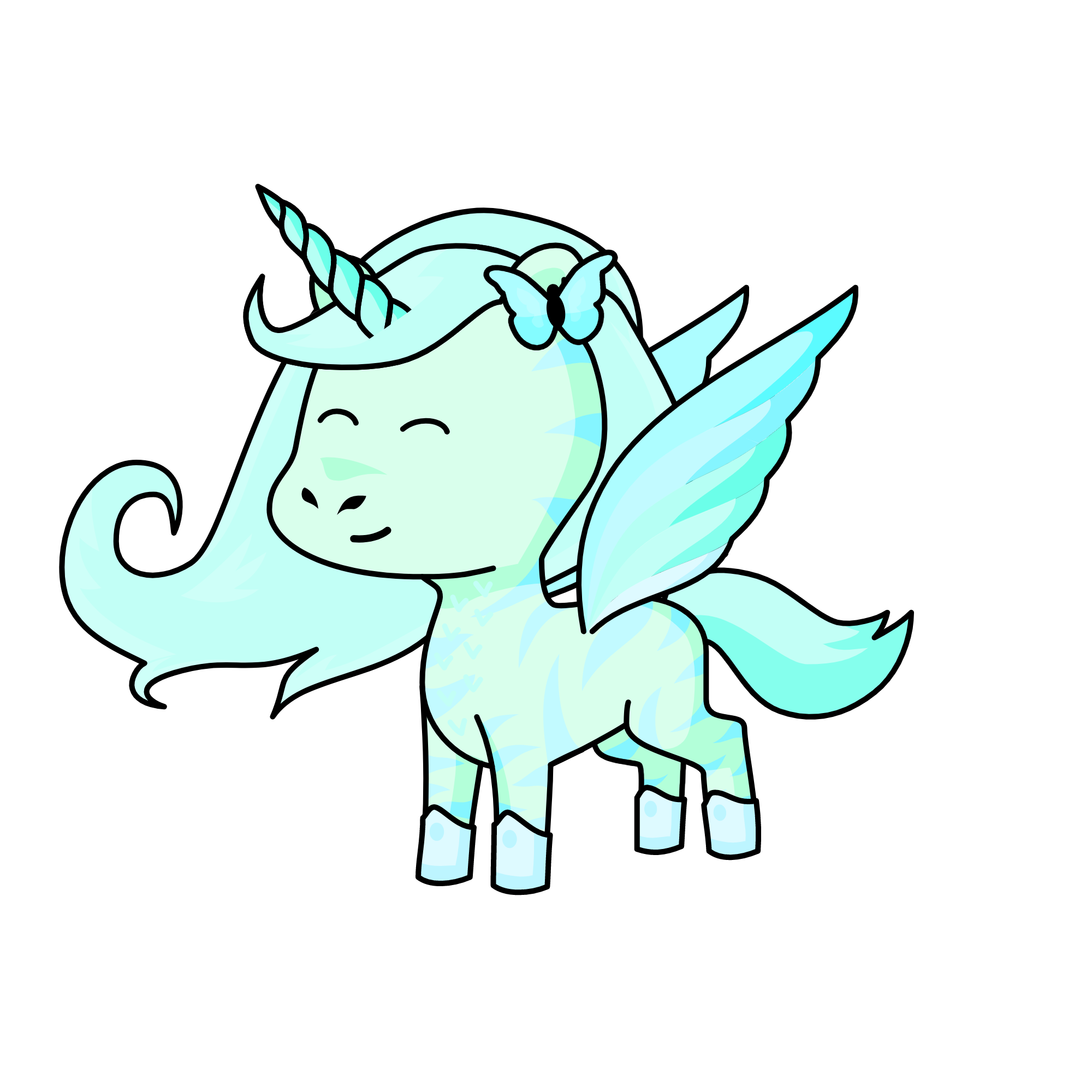 Mint, the unicorn