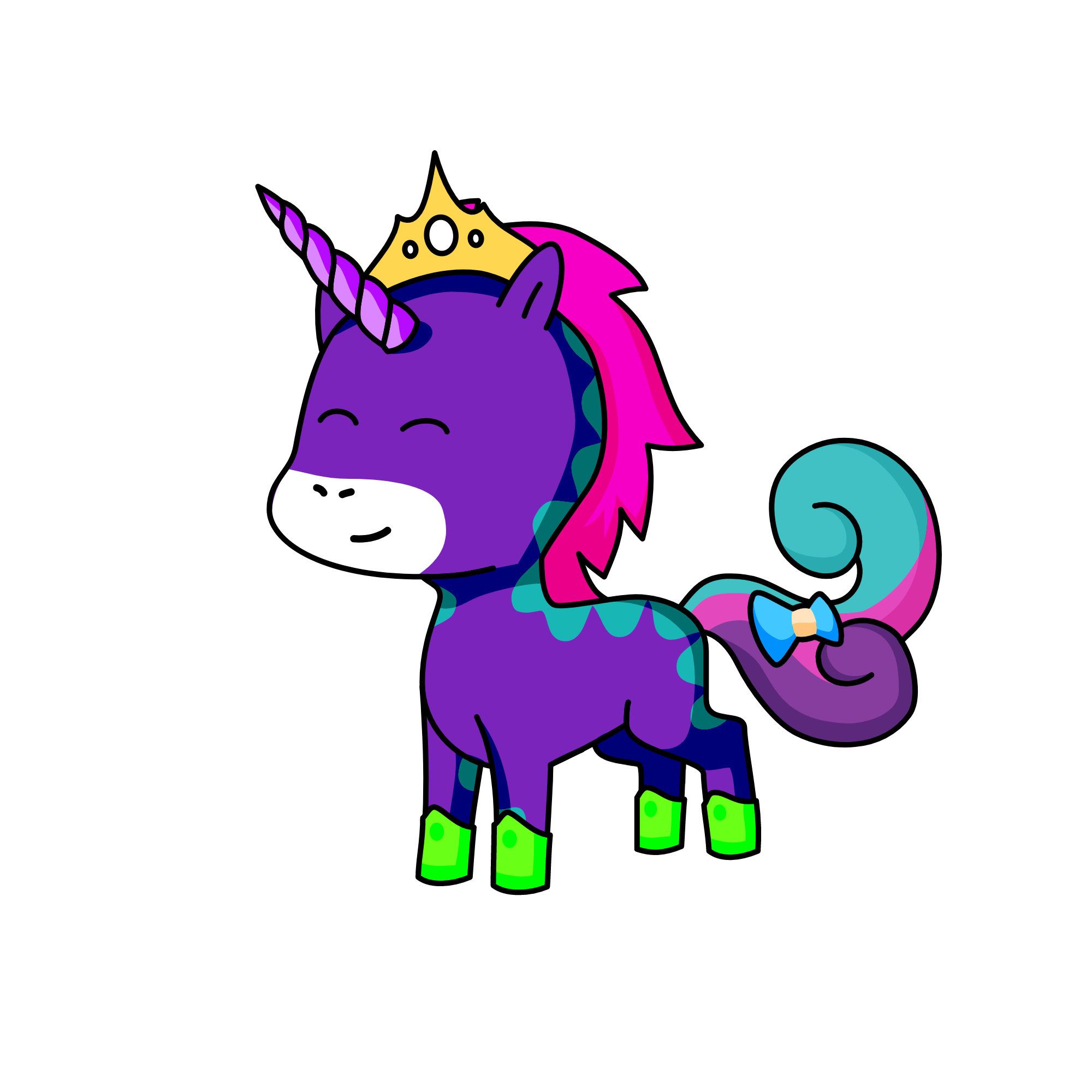 Mermaid swirl, the unicorn