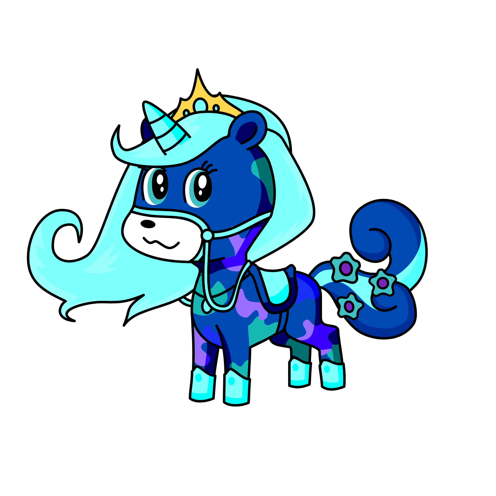 princess blue, the unicorn