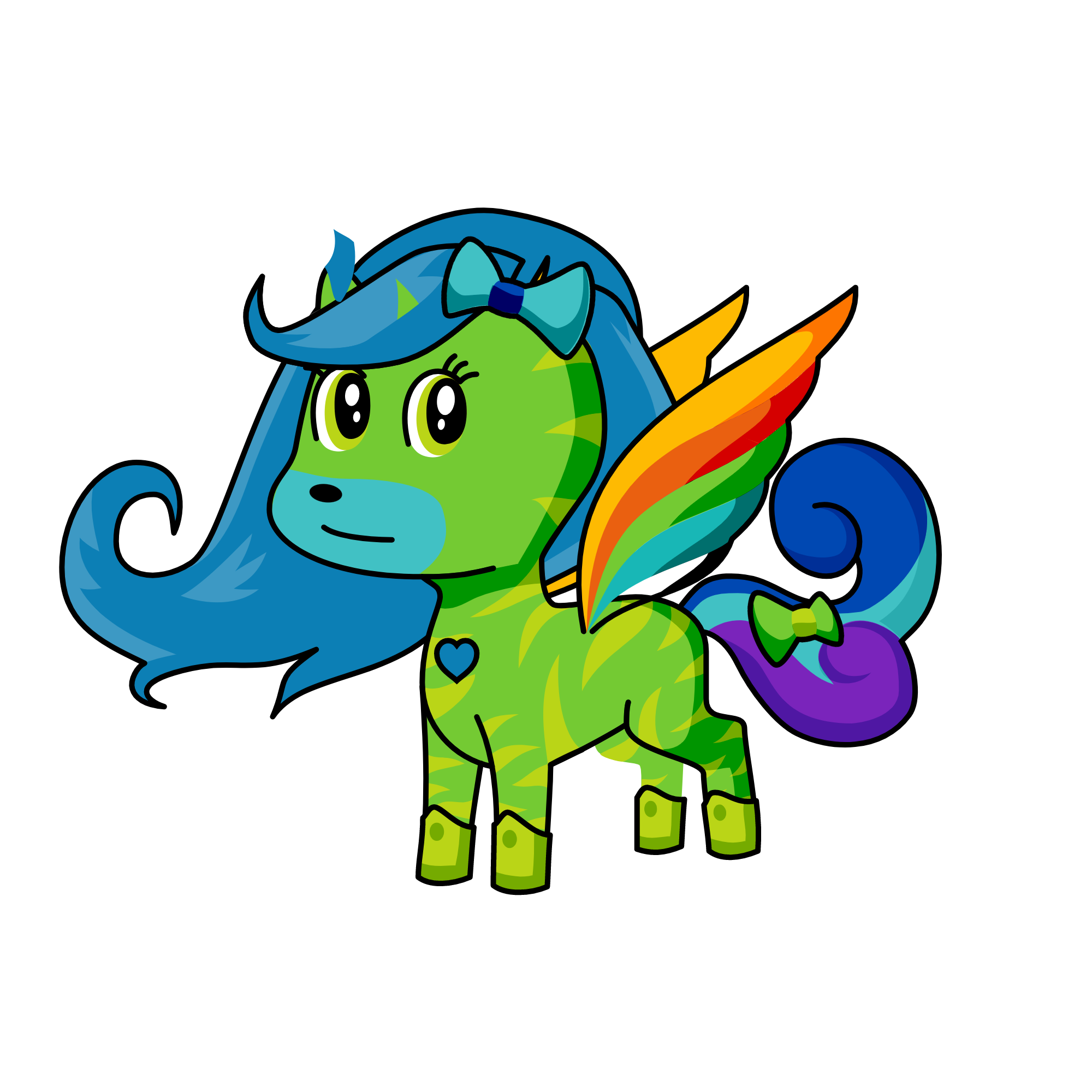 g.p blue, the unicorn