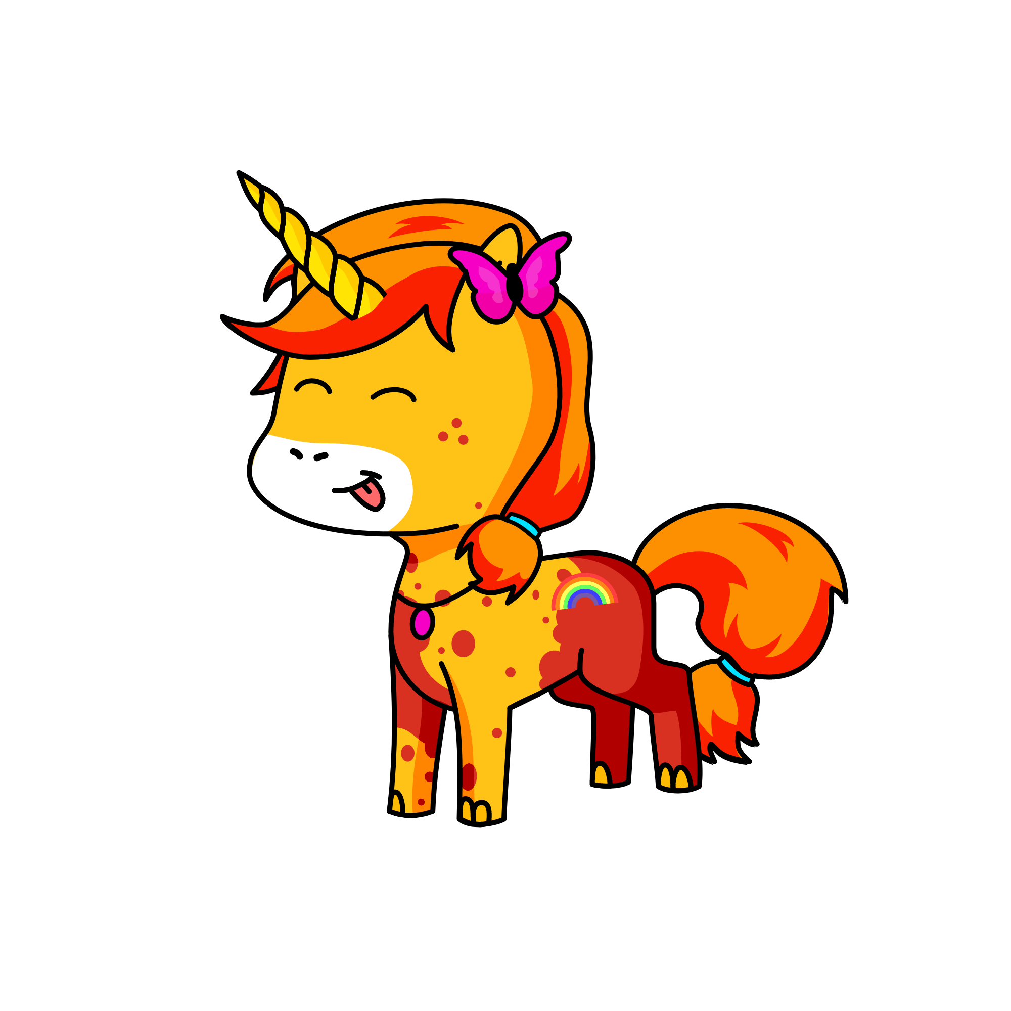 Redly, the unicorn