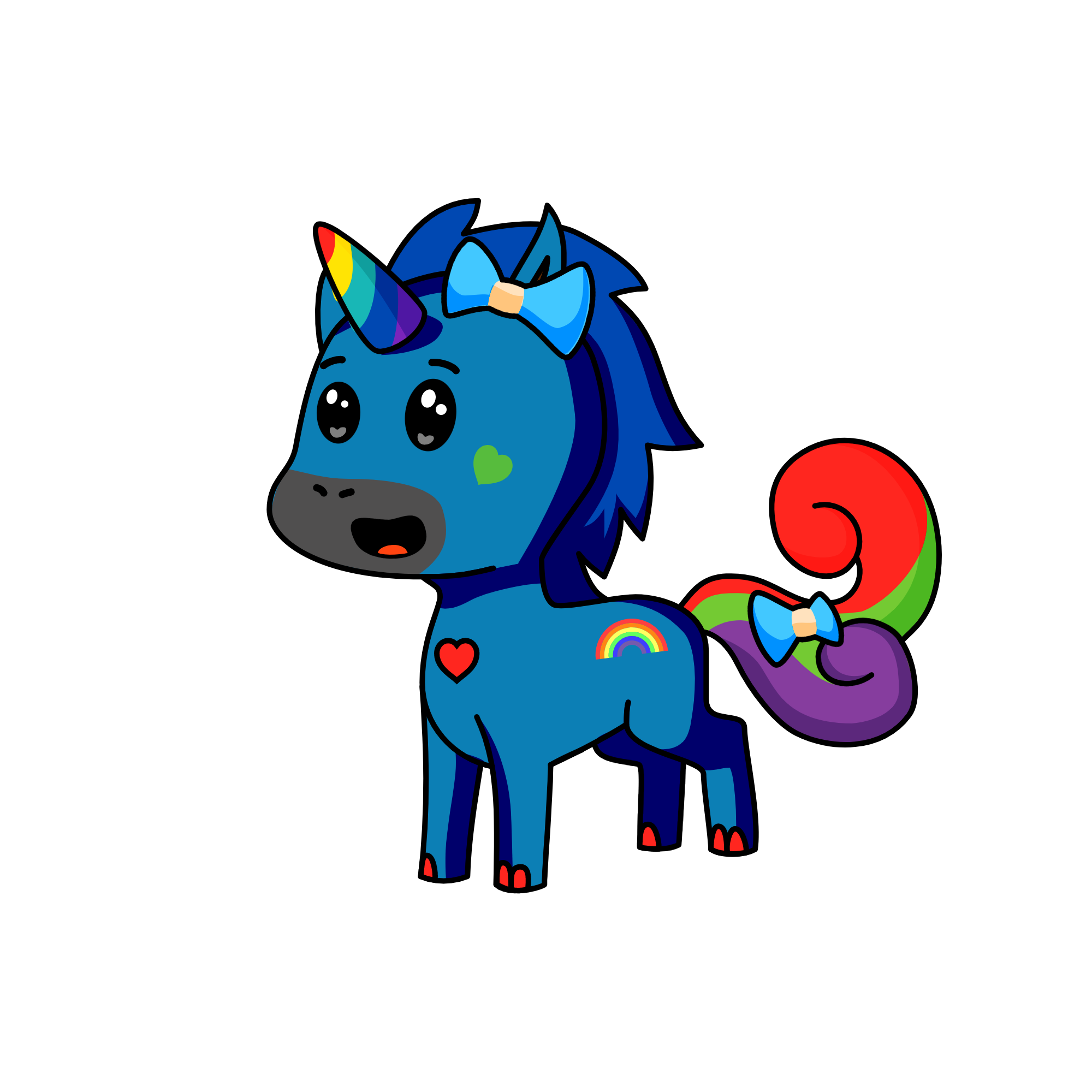 Rainbow, the unicorn
