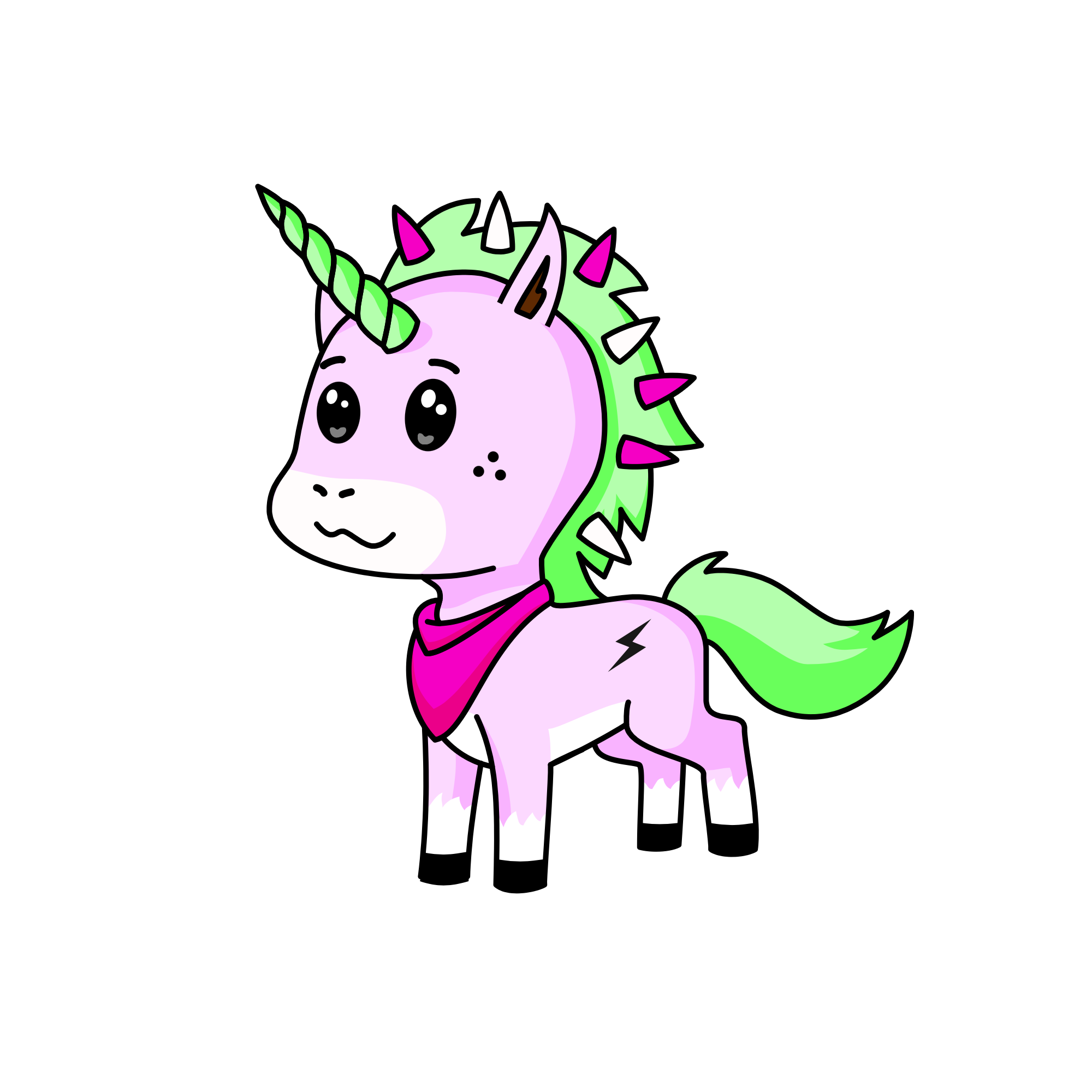 strawberry mint milkshake, the unicorn