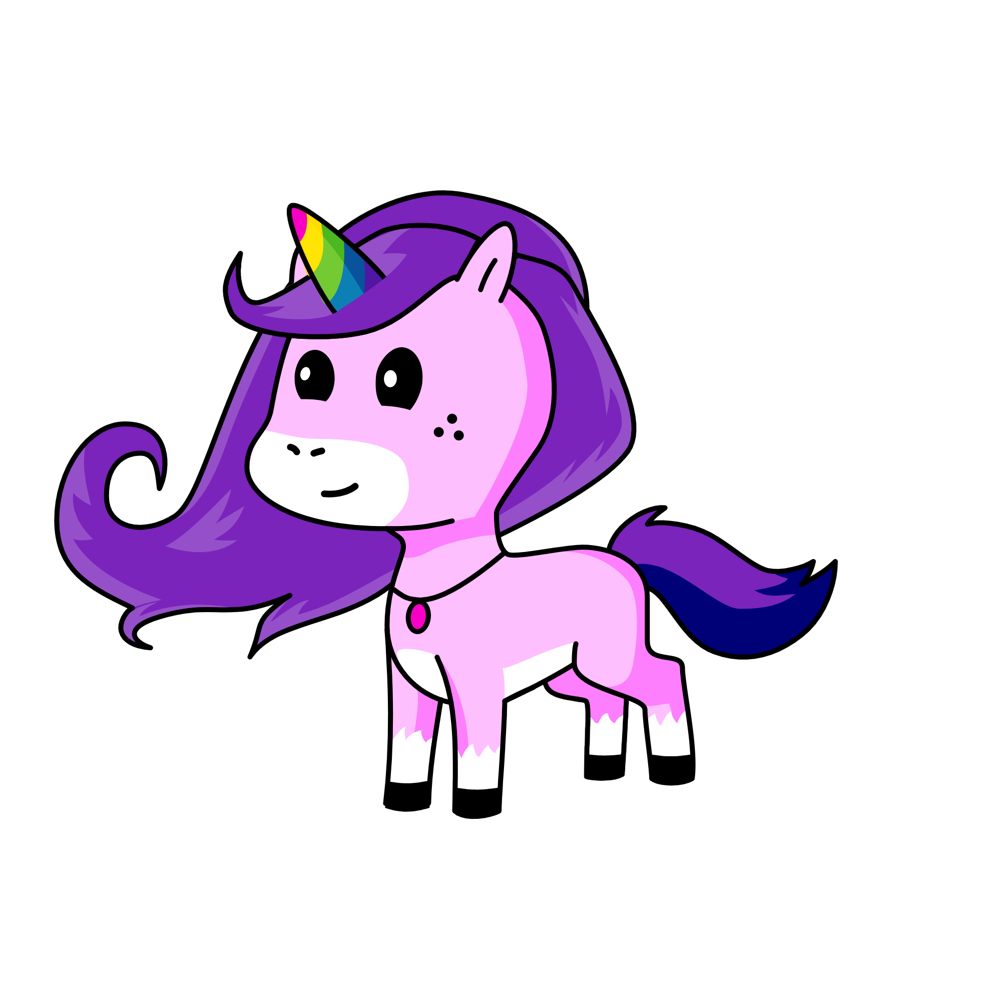 purple rose, the unicorn
