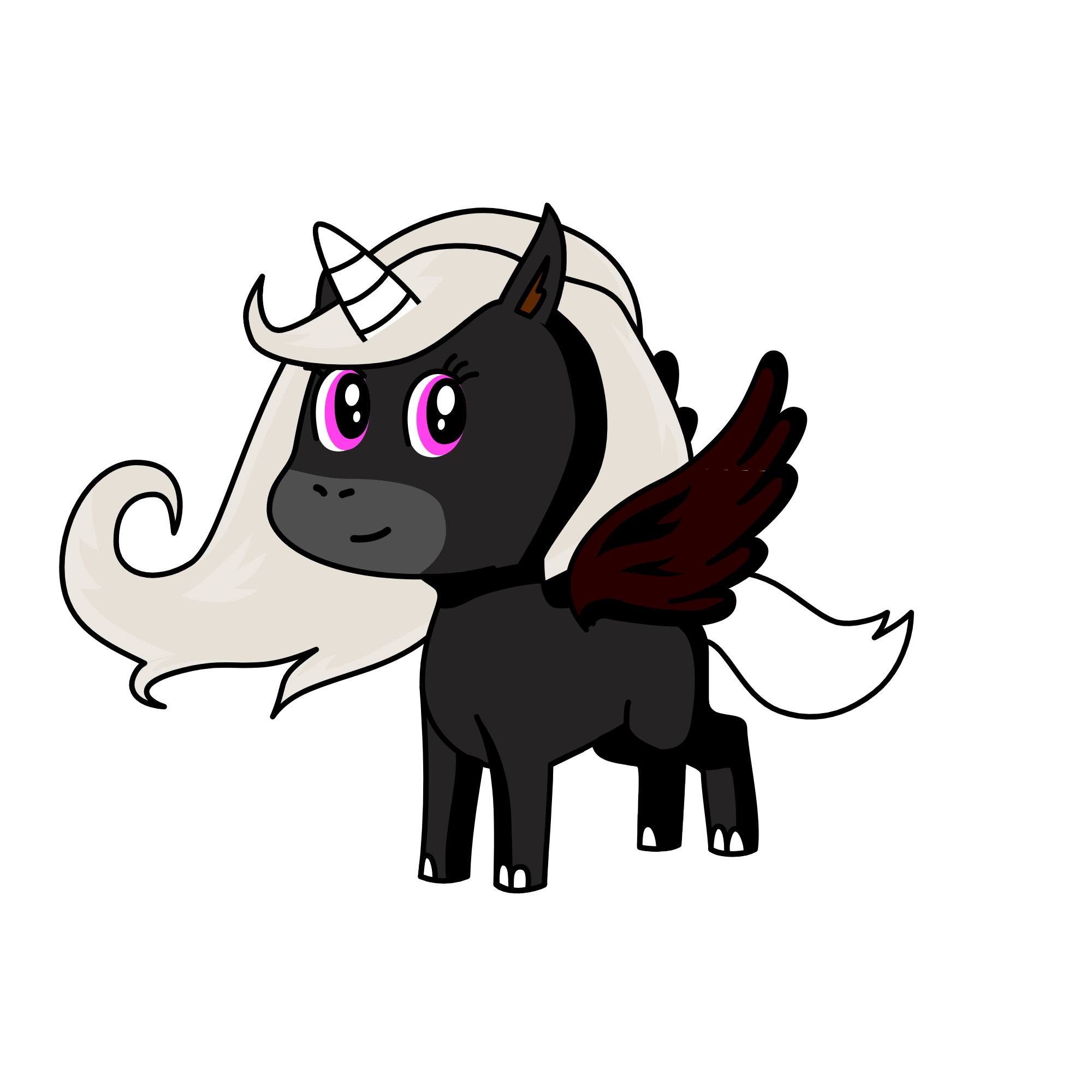 Blacky, the unicorn