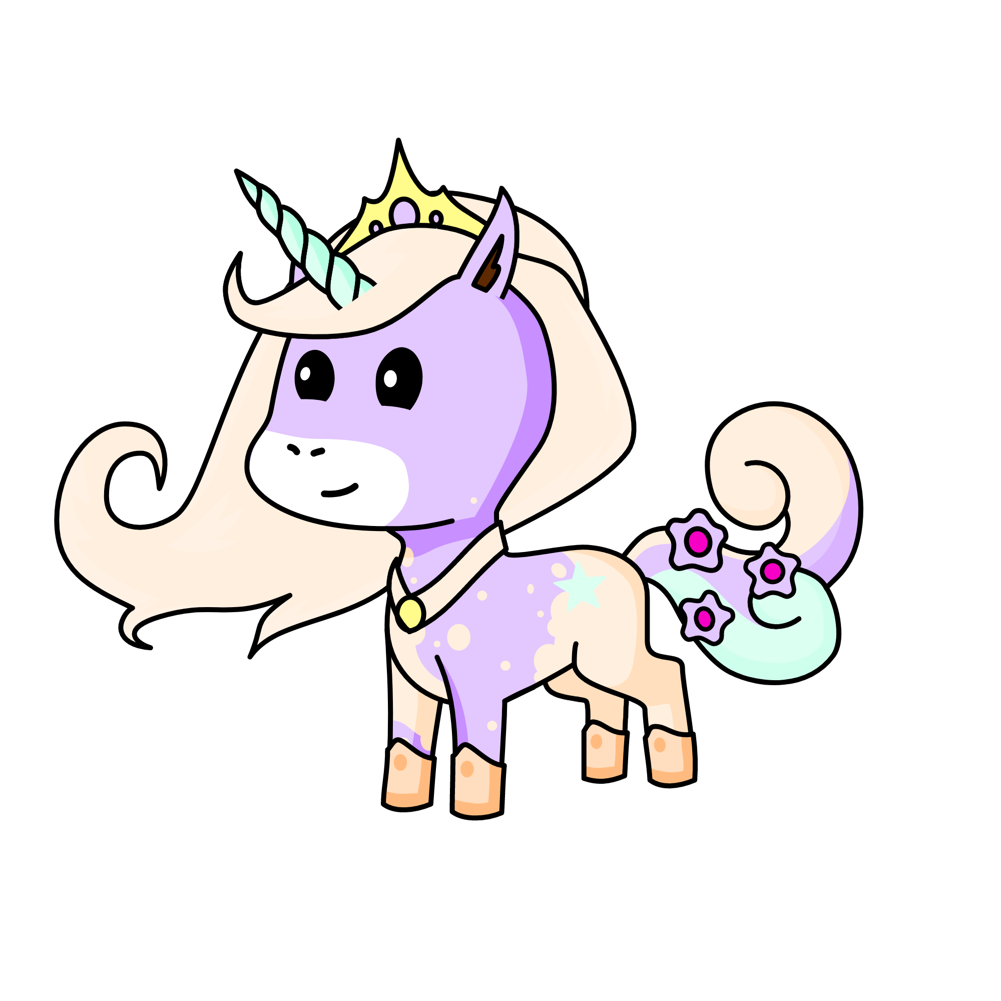 Sparkly, the unicorn