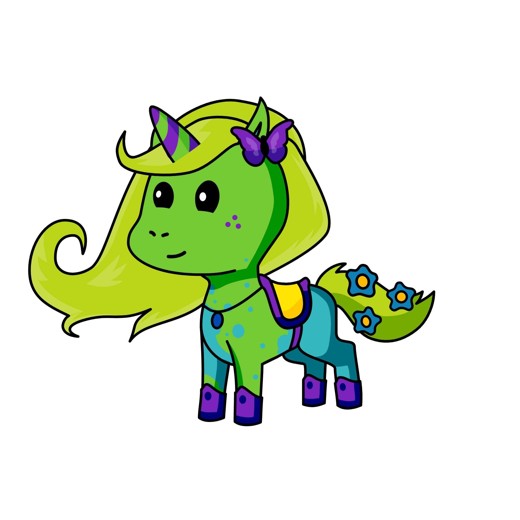 pippy in sky, the unicorn