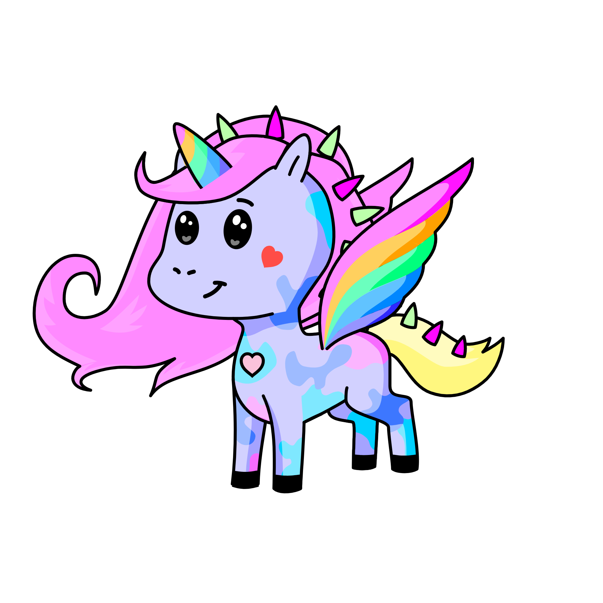 Colourful Uni, the unicorn
