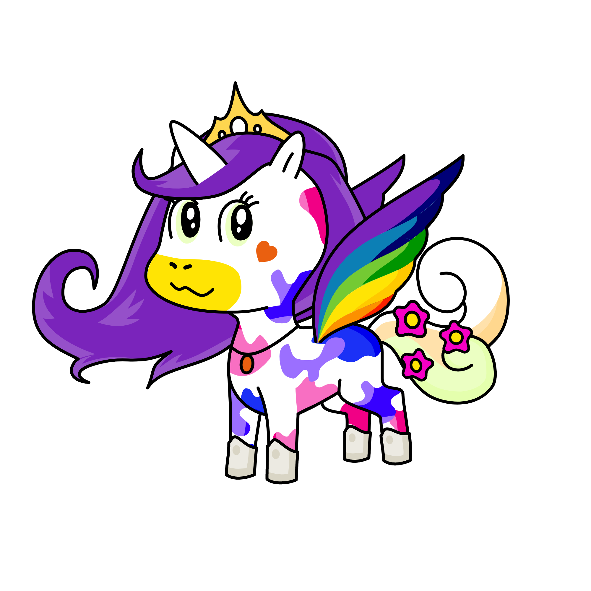 white, the unicorn