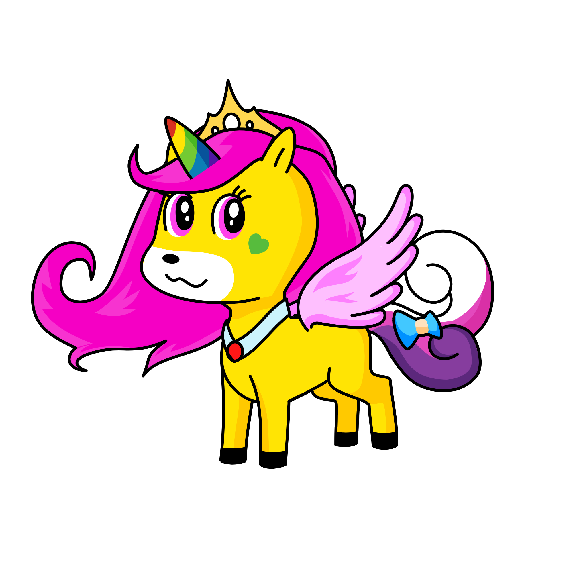 RAINBOW DEMAND, the unicorn