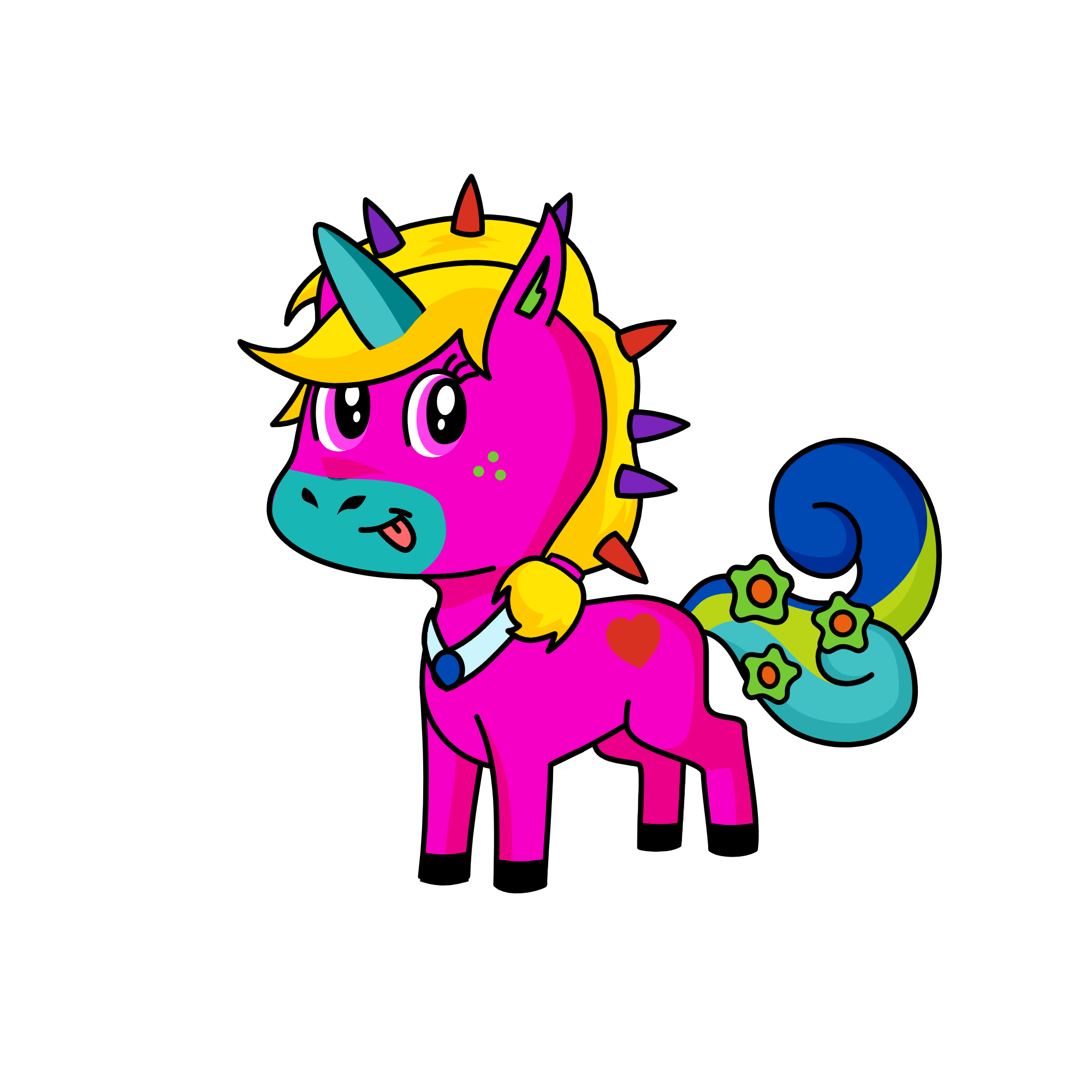 Pony peach, the unicorn