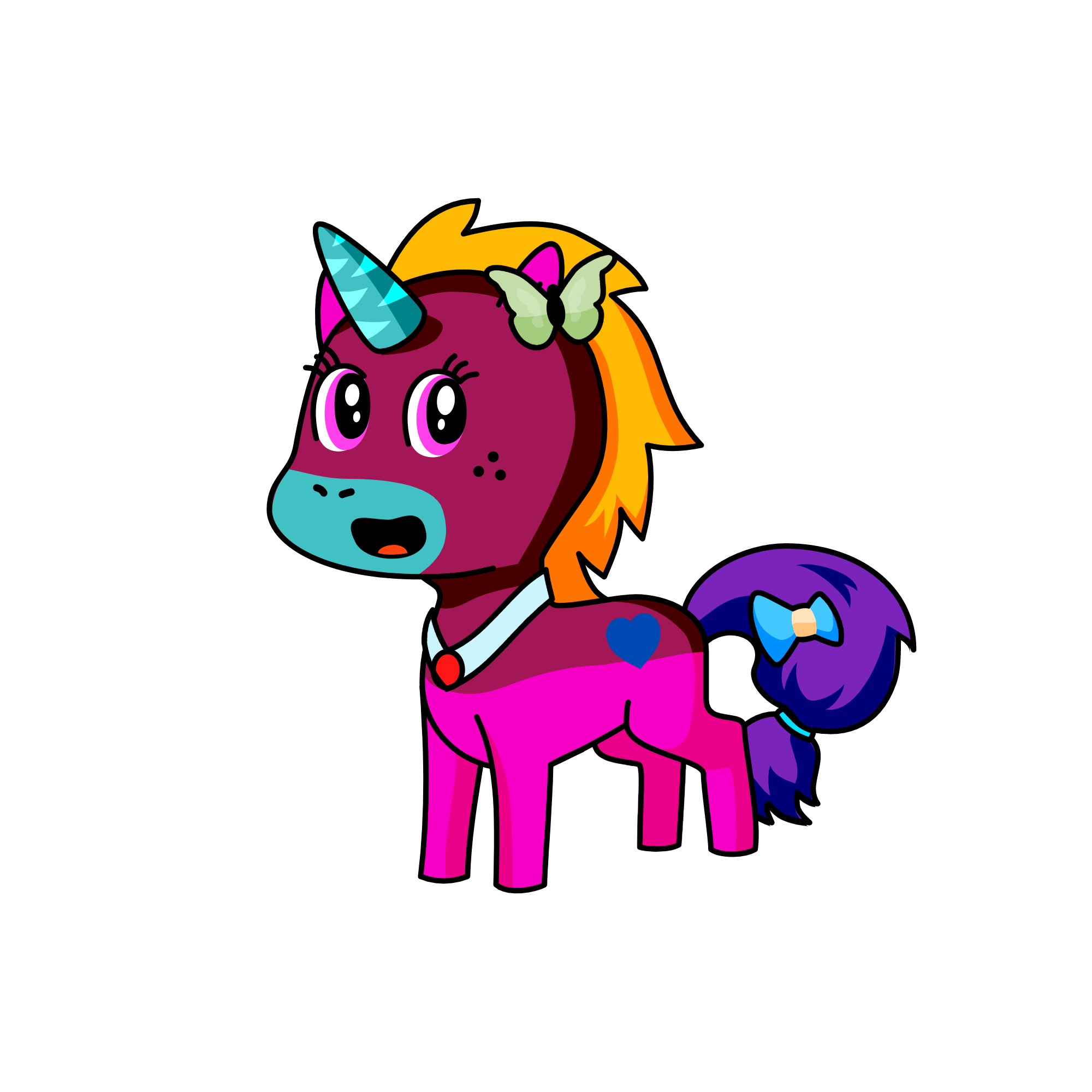 Violet, the unicorn