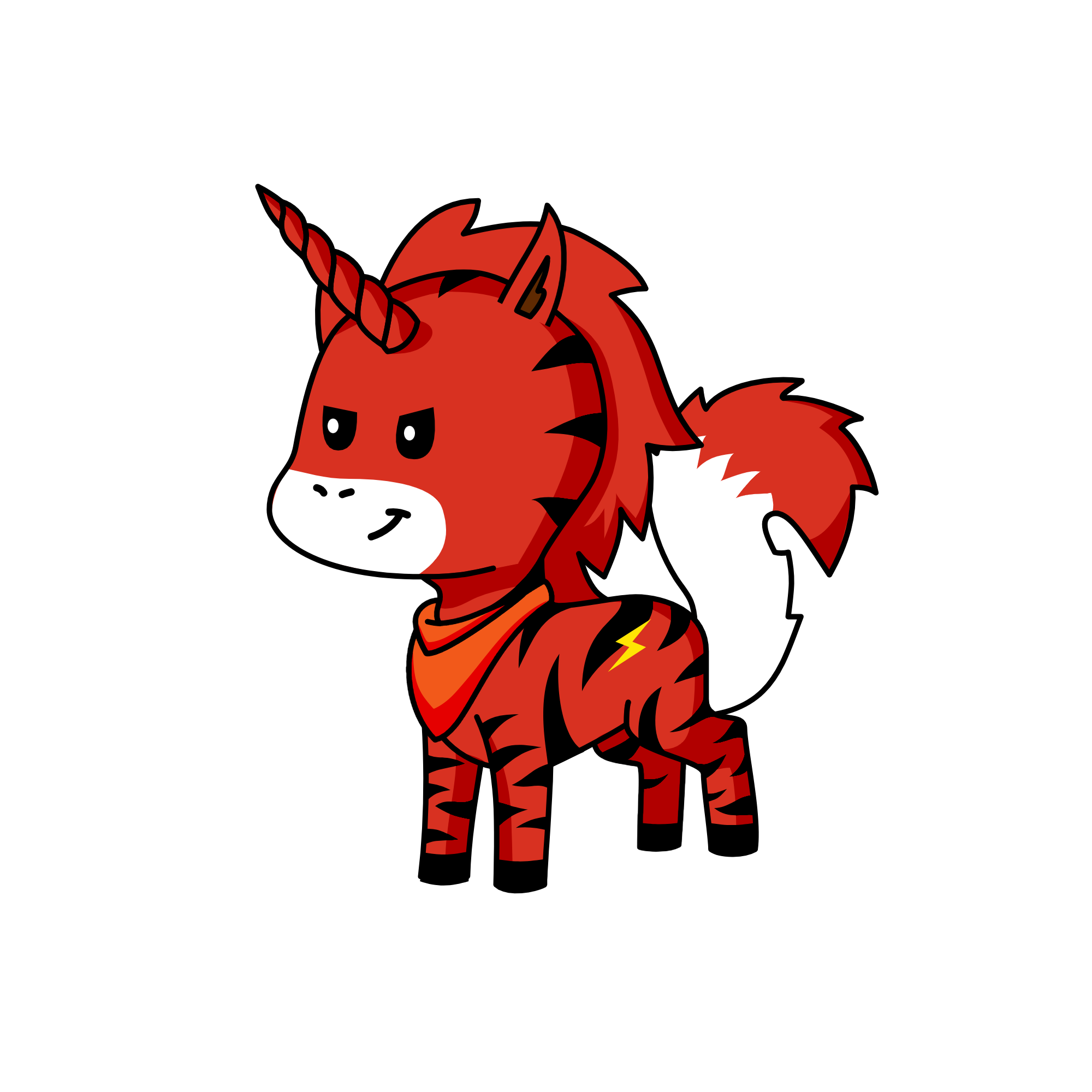 red, the unicorn