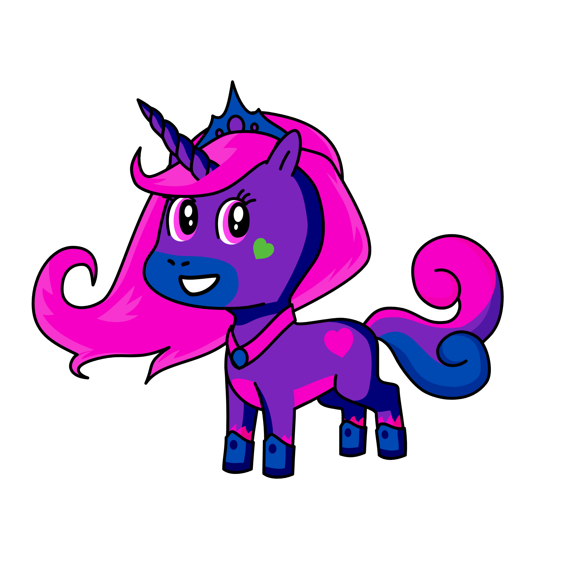 Princess rose, the unicorn