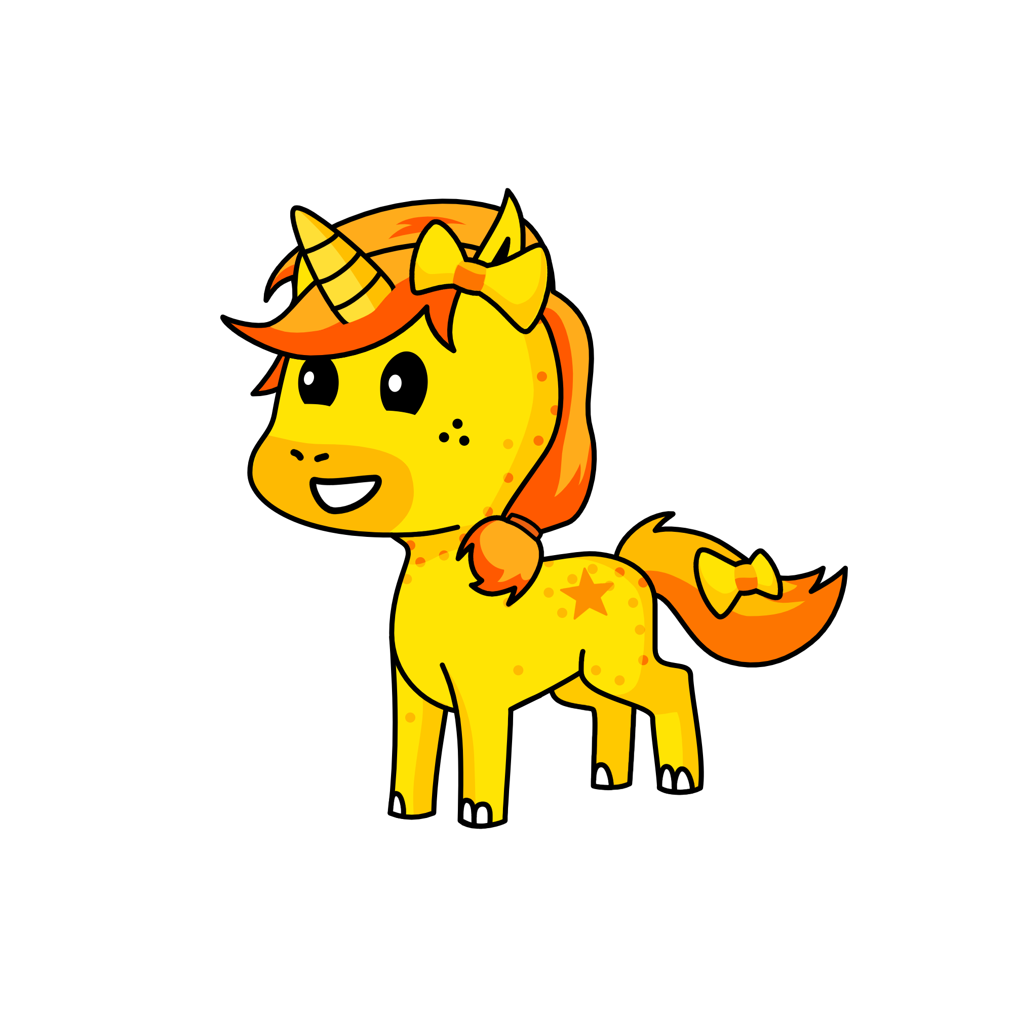 Yellowy, the unicorn