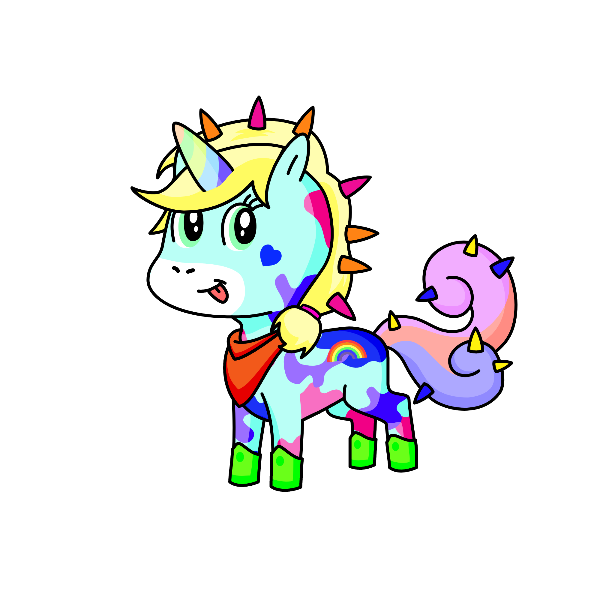 Rainbow, the unicorn