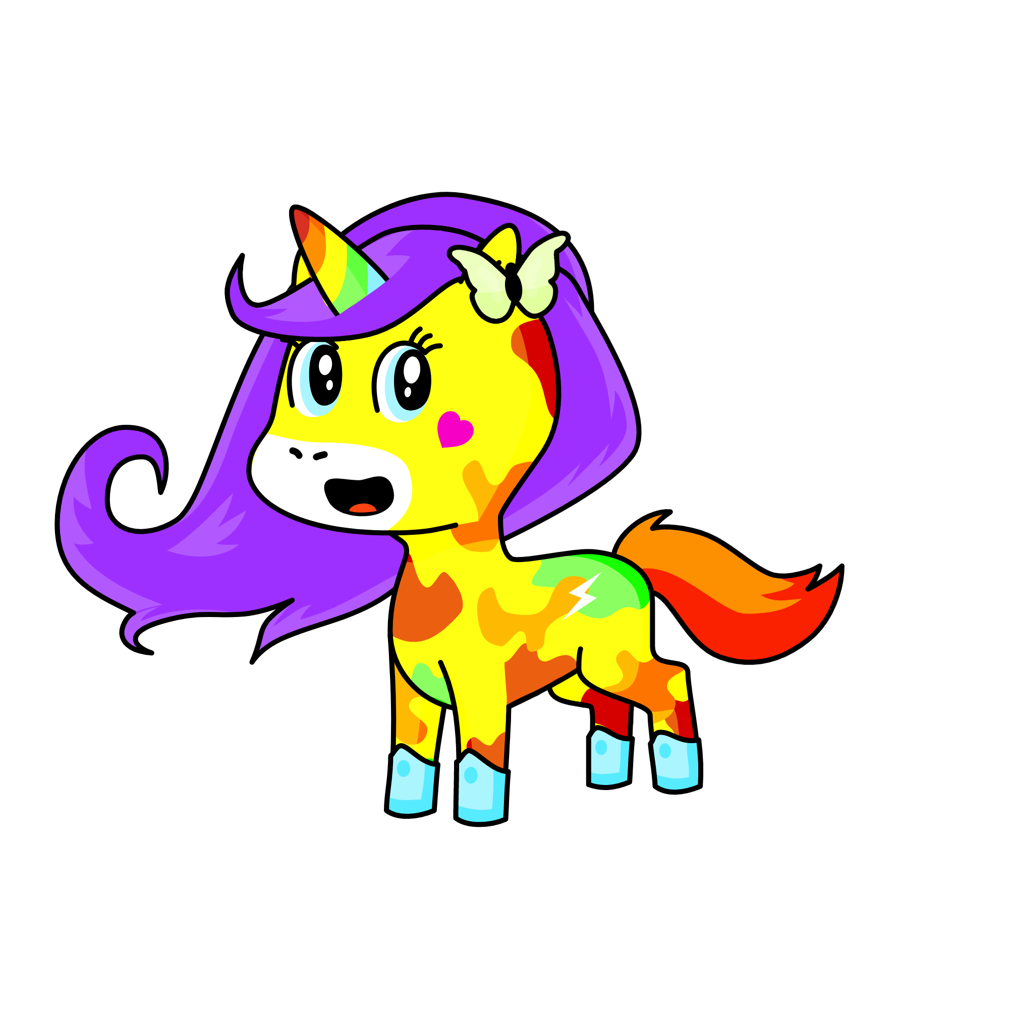 Rainbow, the unicorn