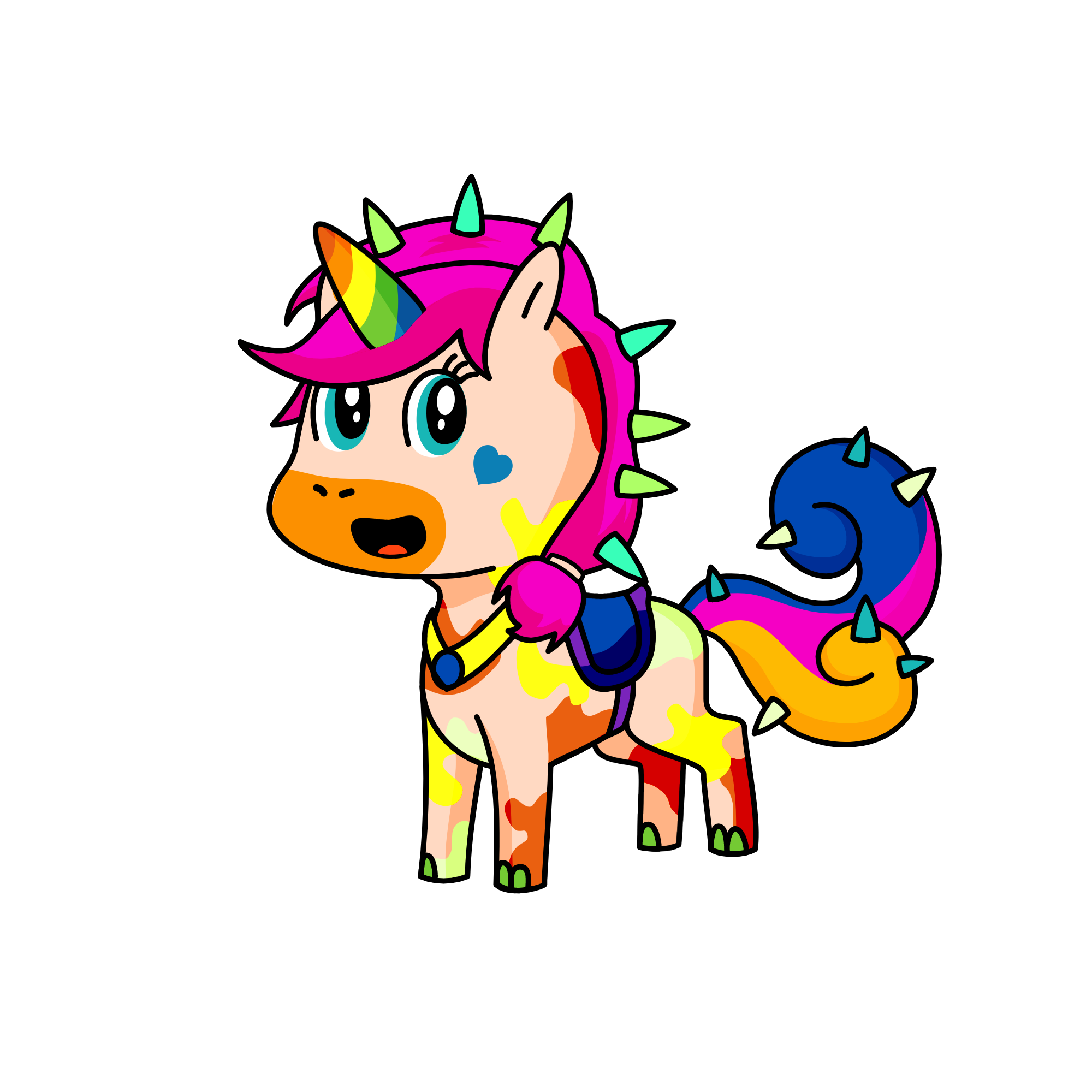 Rainbow, the unicorn