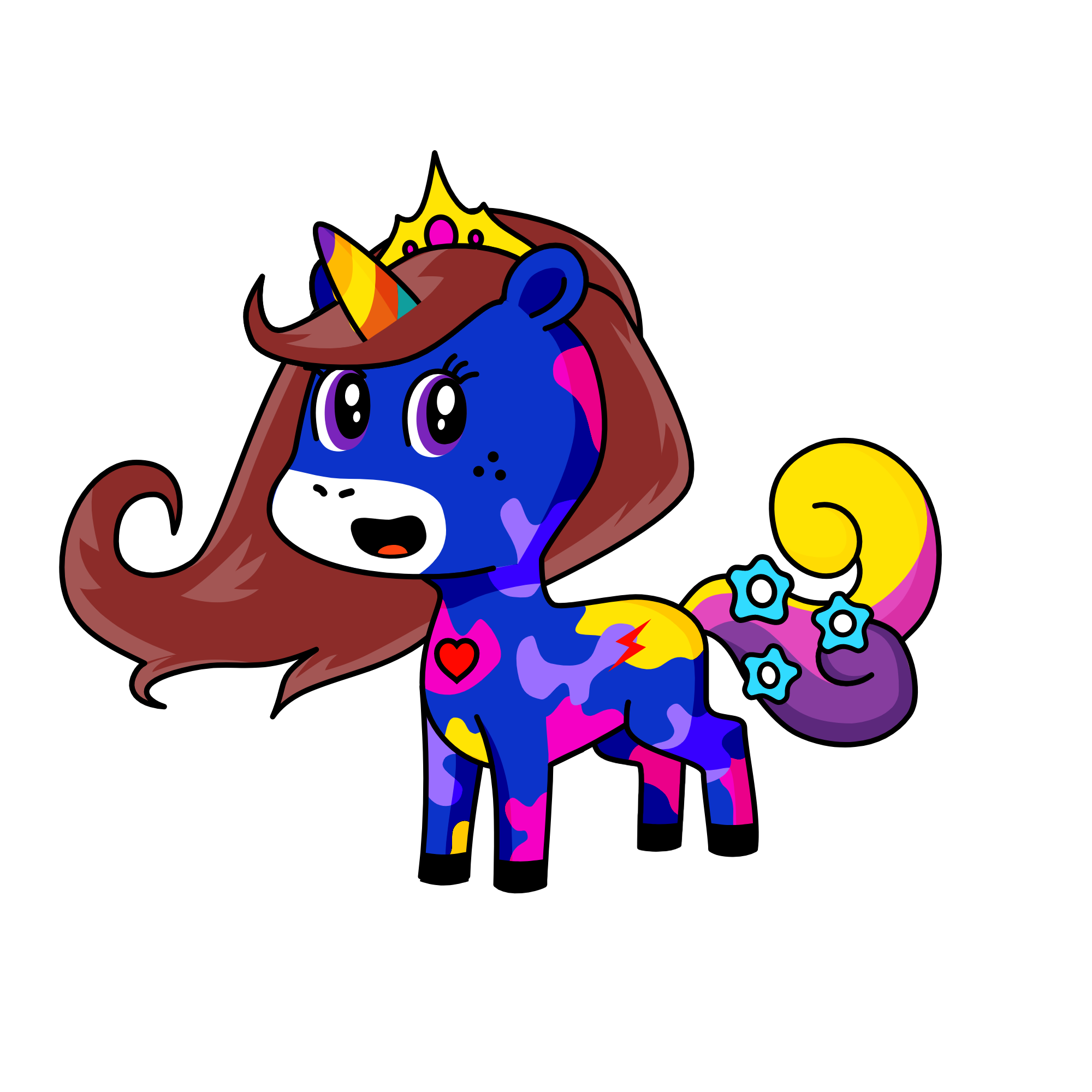 Rainbow, the unicorn