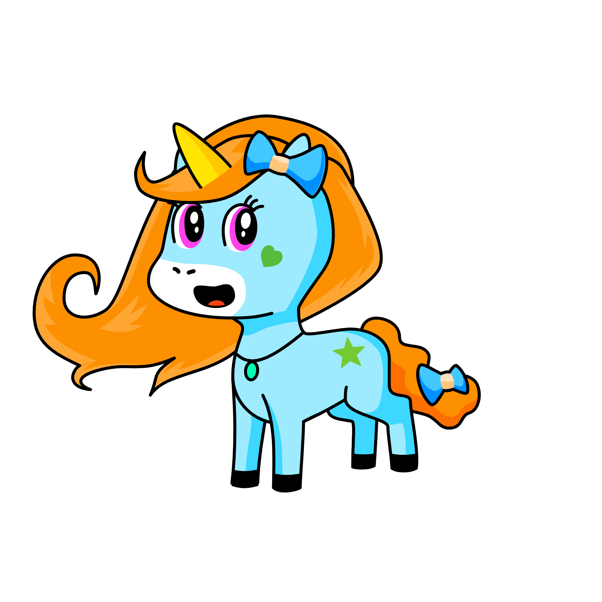 Blue , the unicorn