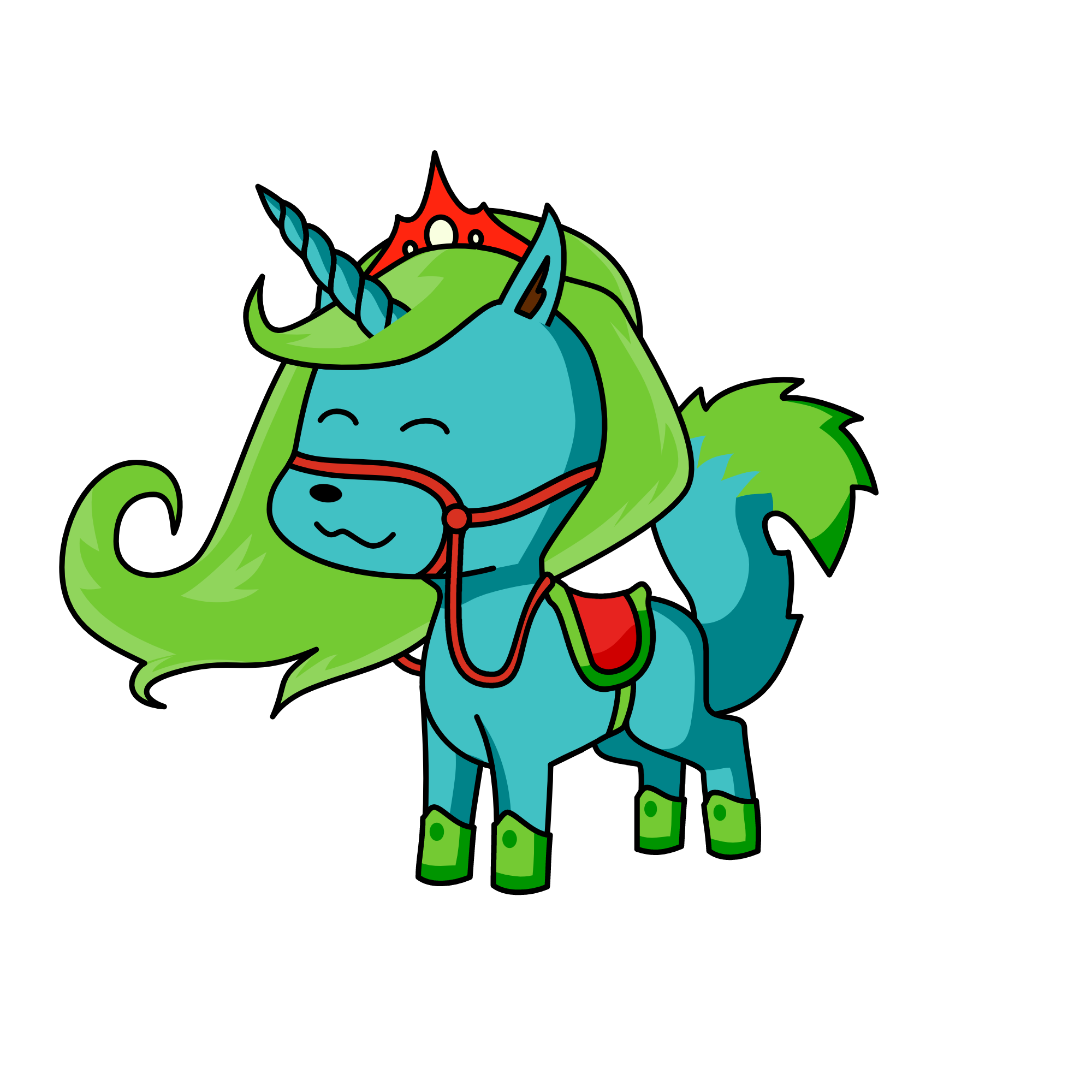 Flocon, the unicorn