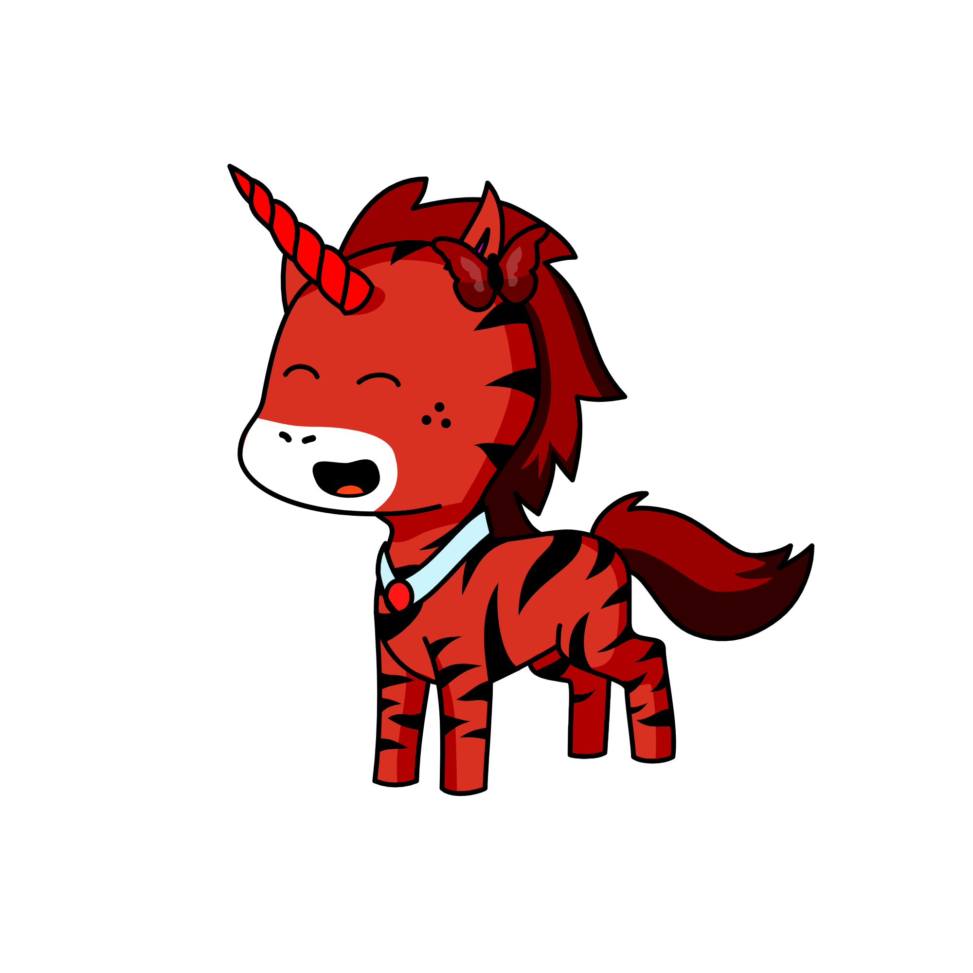 red, the unicorn