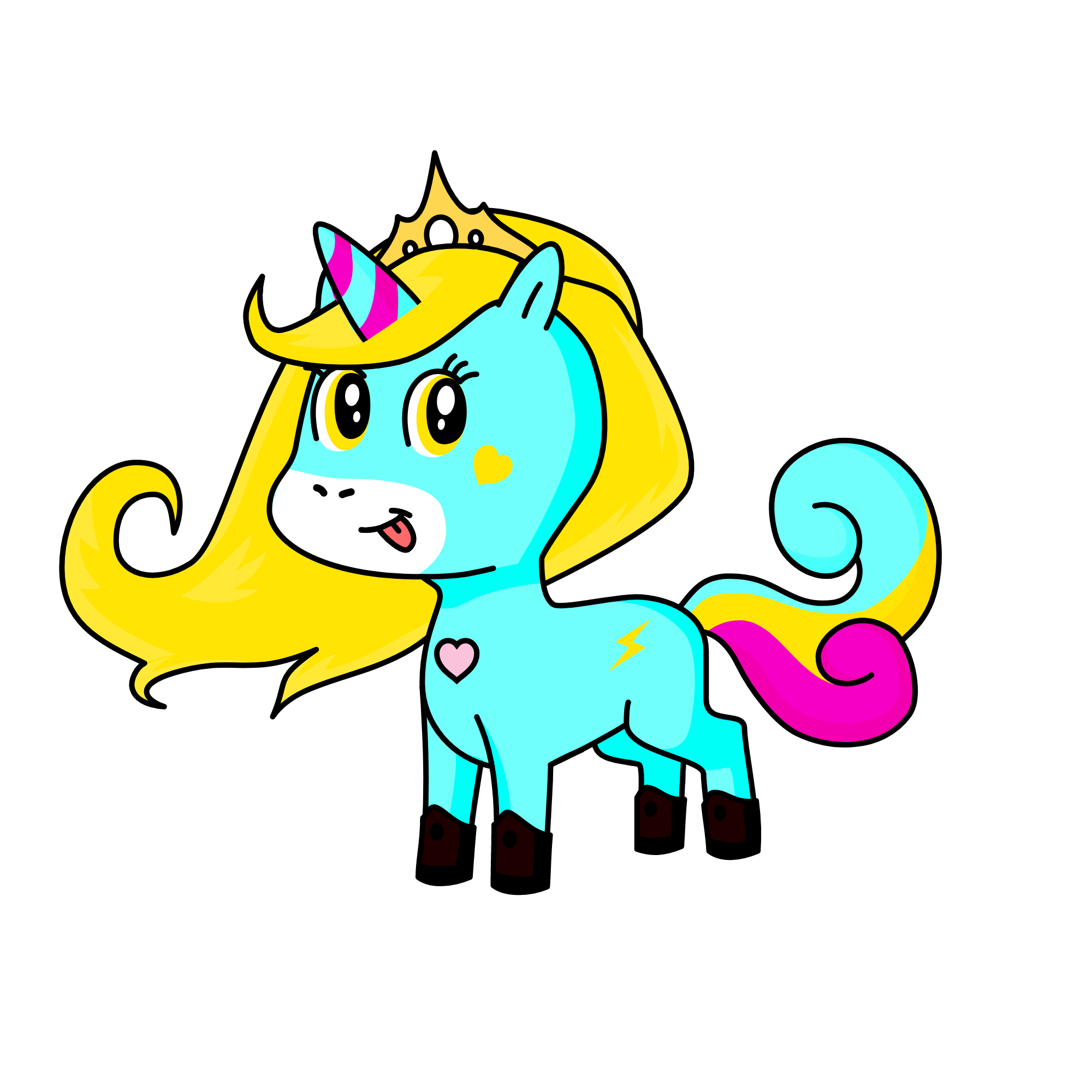 rainbow unicorn, the unicorn