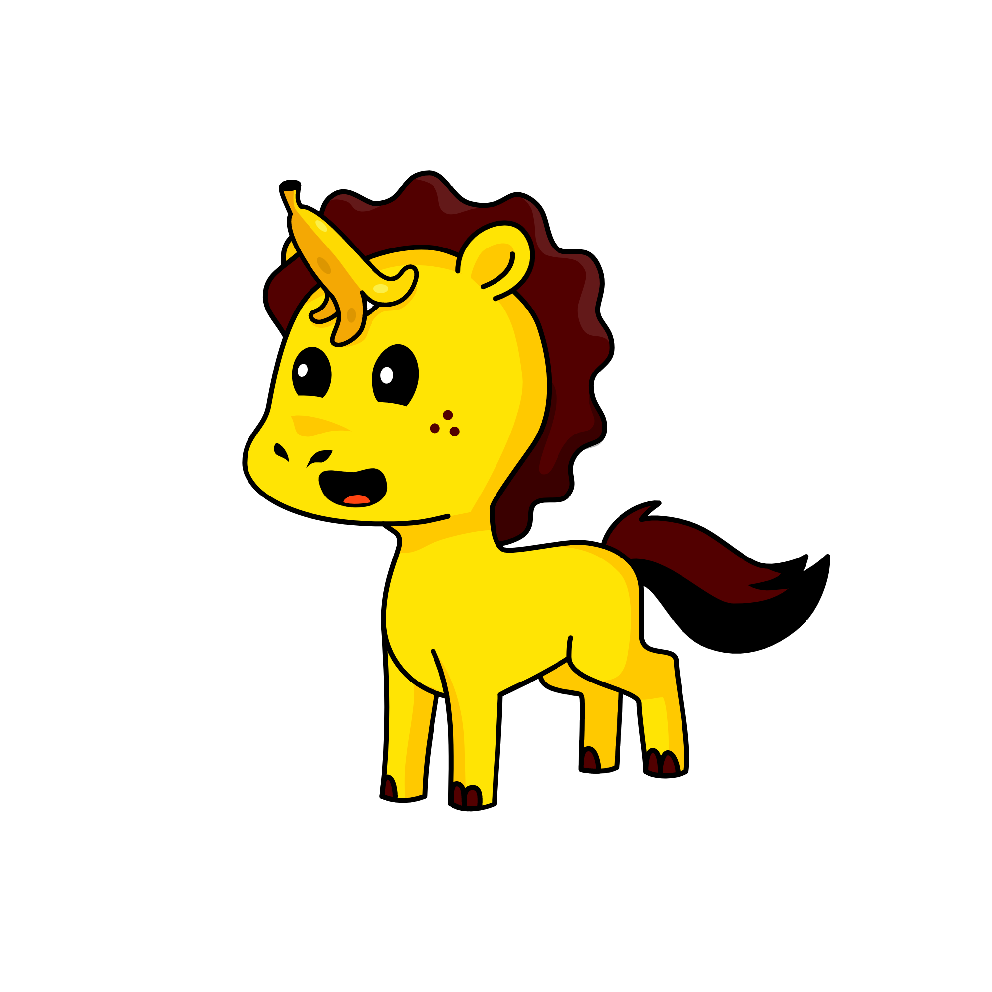 Uh oh banana time, the unicorn