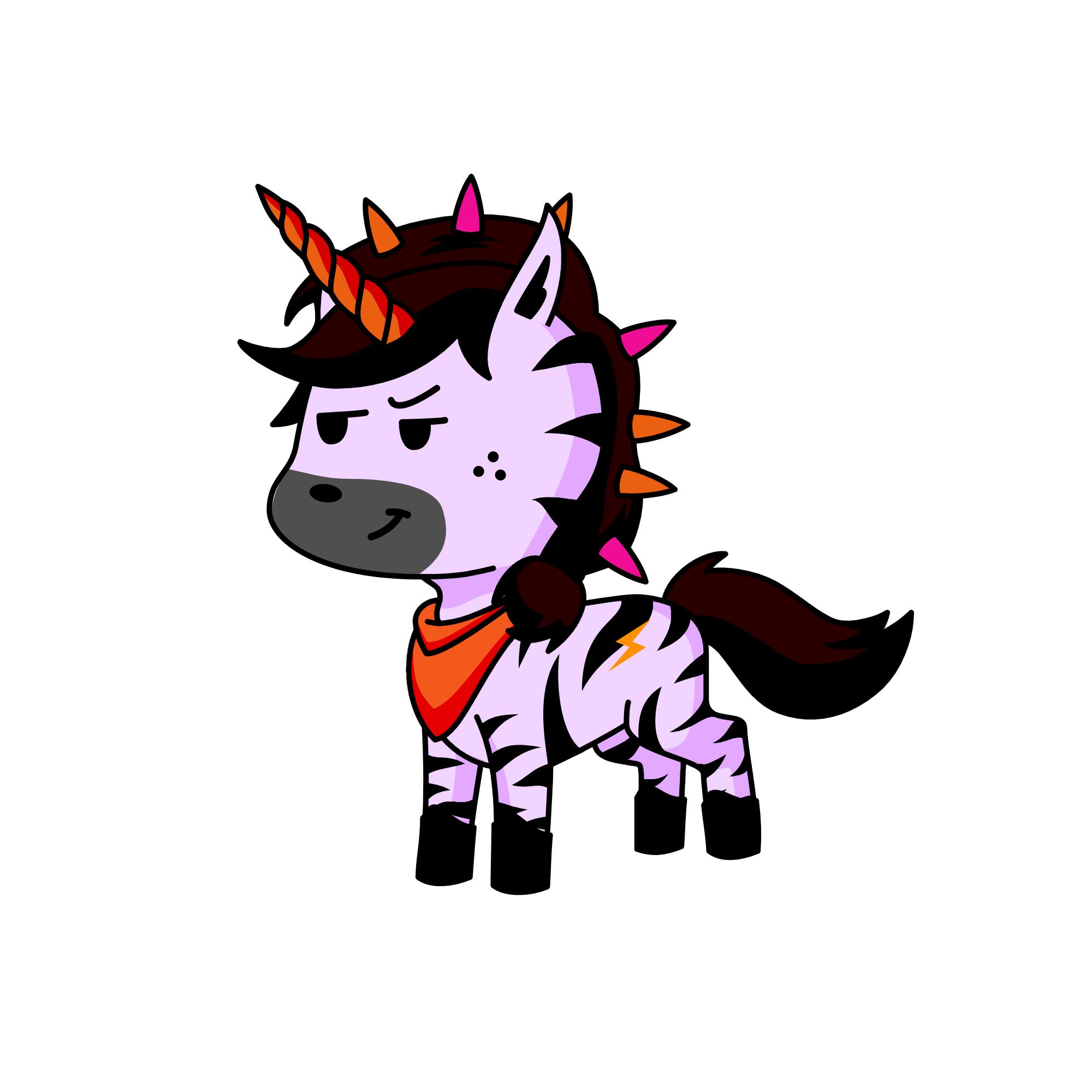 🌄🔥🌋🌑🐅, the unicorn