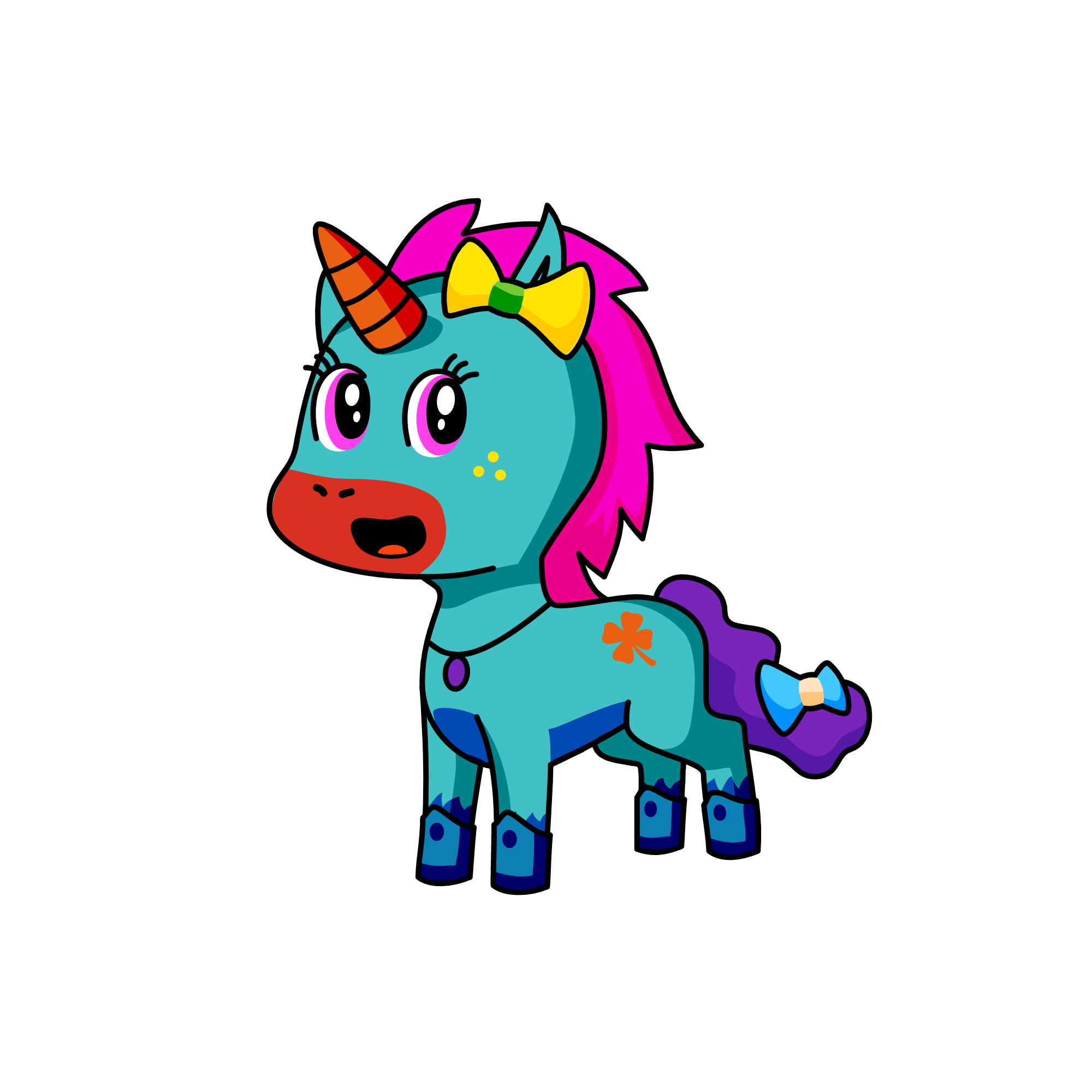 Rainbow, the unicorn