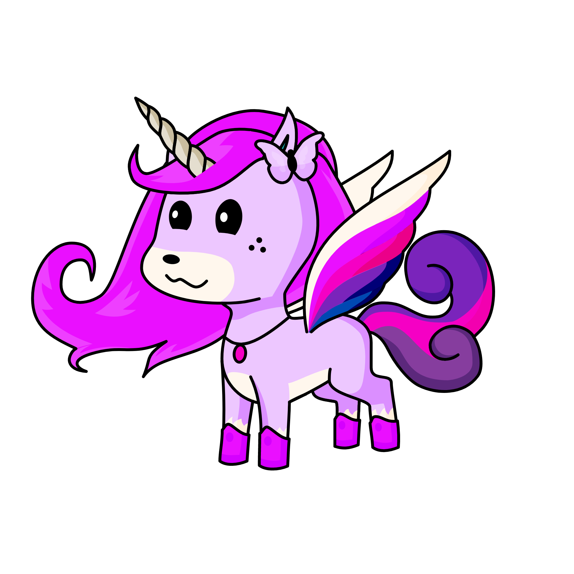 Sunset, the unicorn