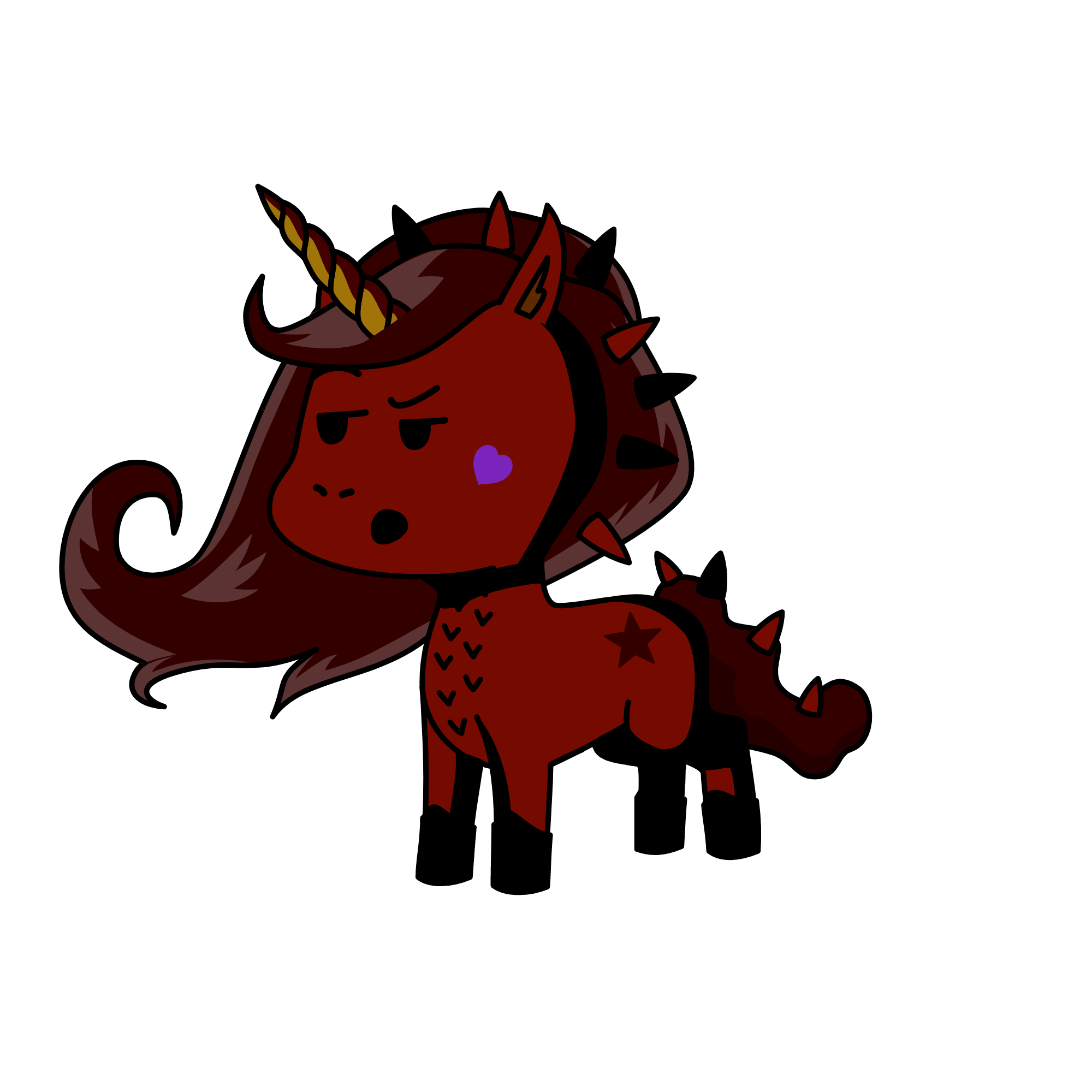 juicy/emo unicorn, the unicorn