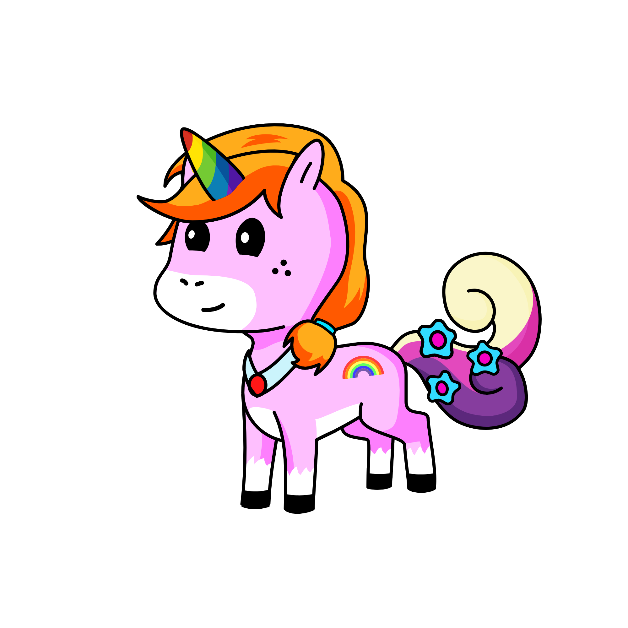 rainbow unicorn, the unicorn