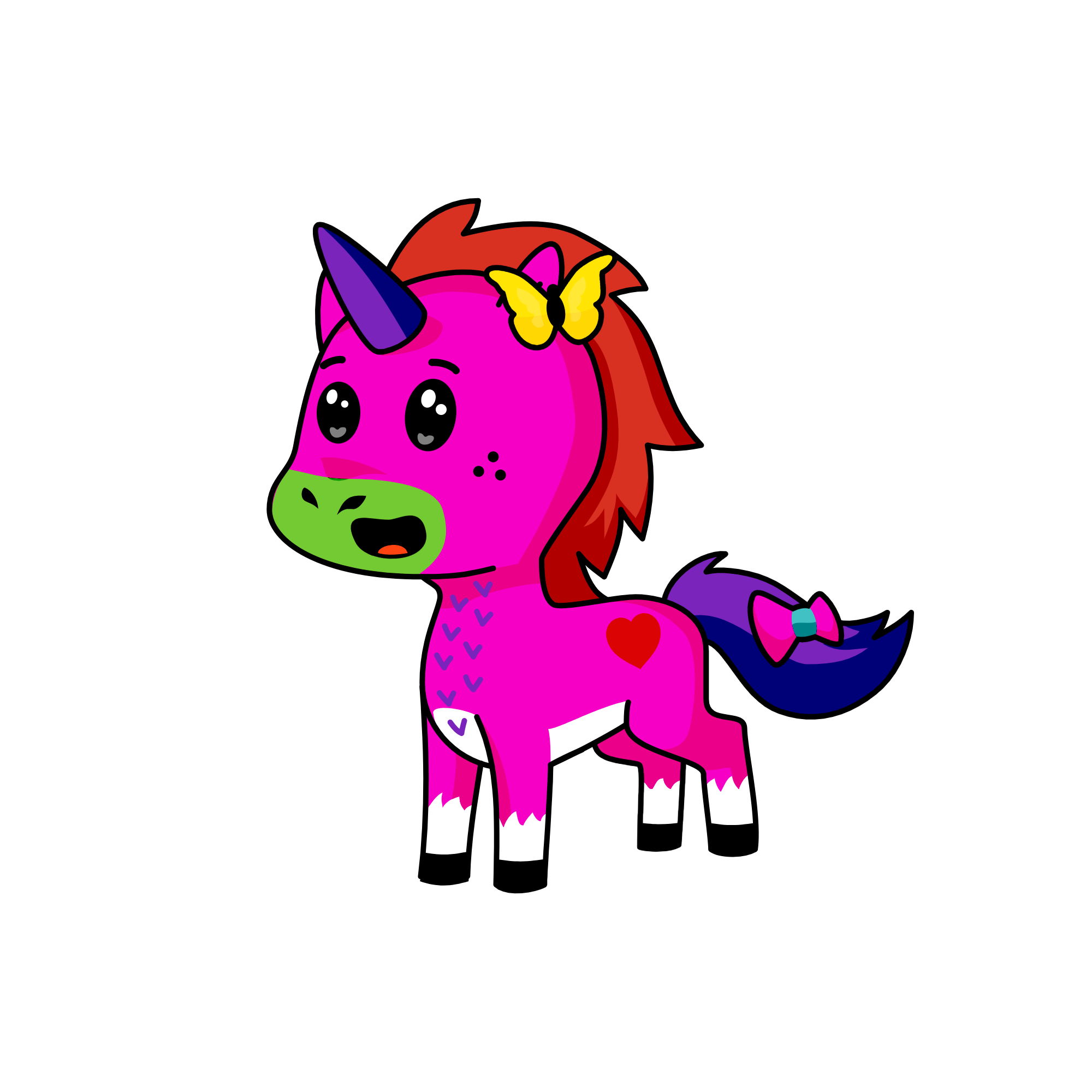 pink love, the unicorn