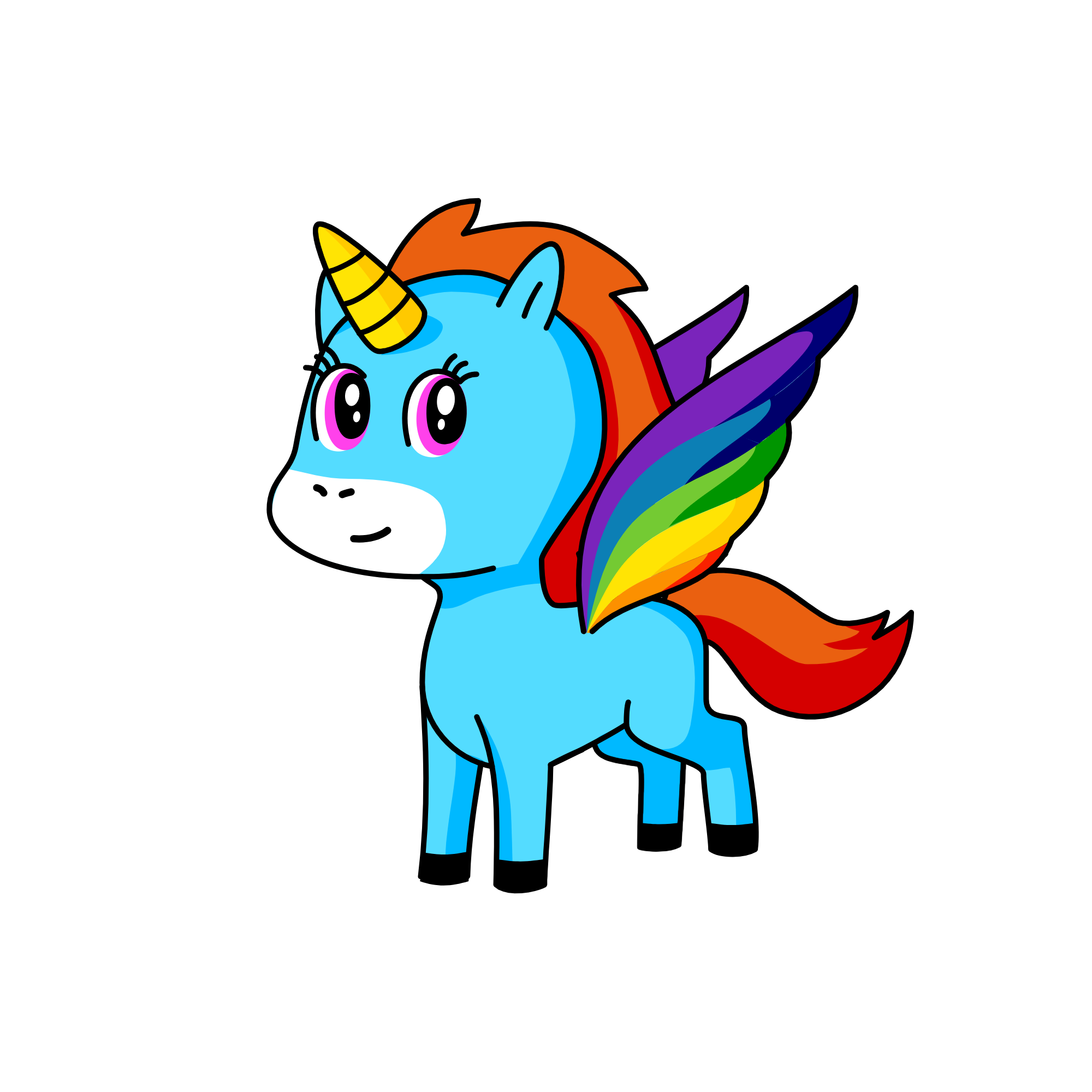 rainbow dash, the unicorn