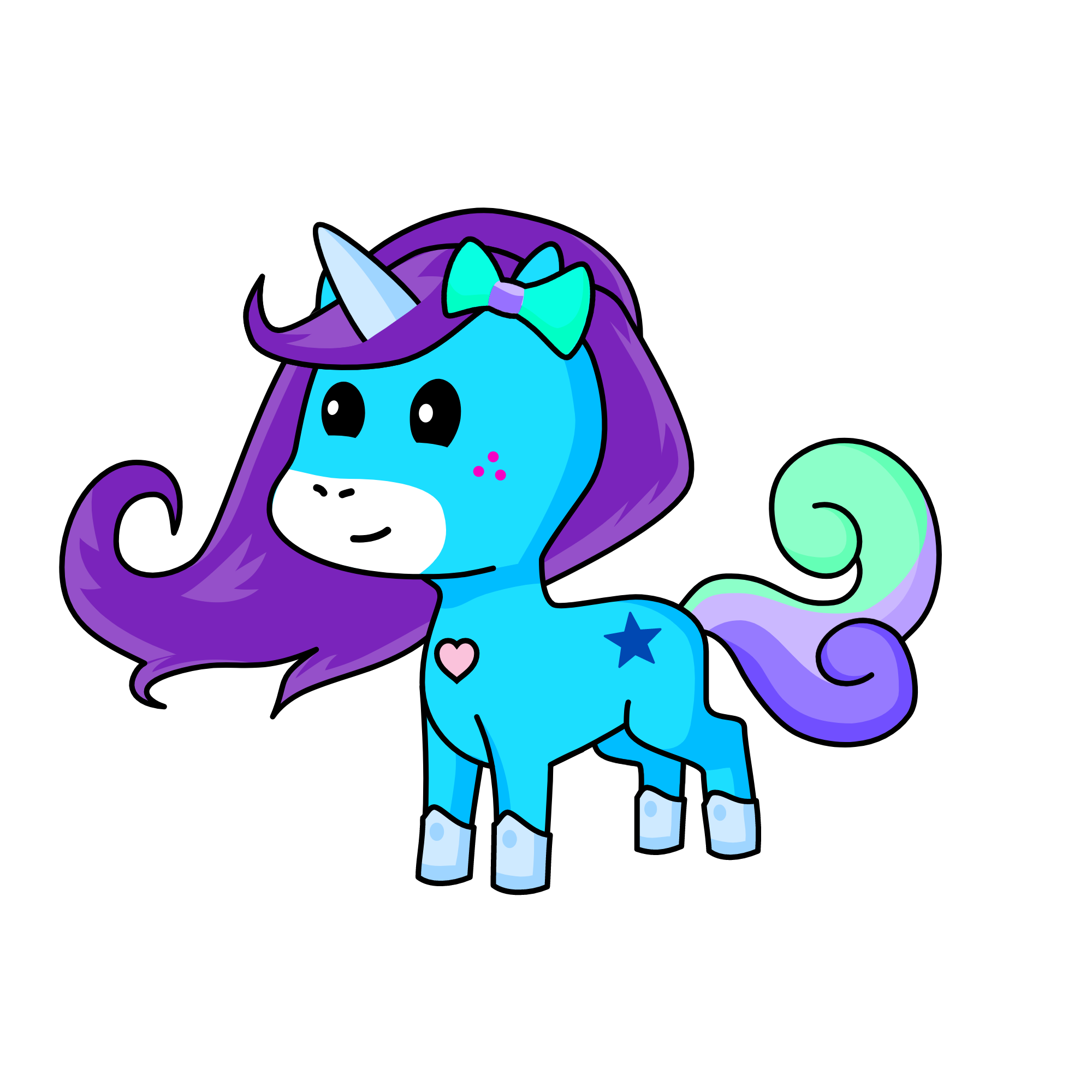 lovely heart, the unicorn